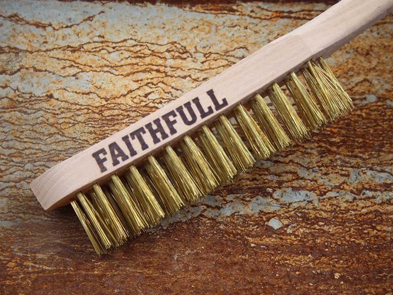 Faithfull Brass Scratch Brush, Three Row