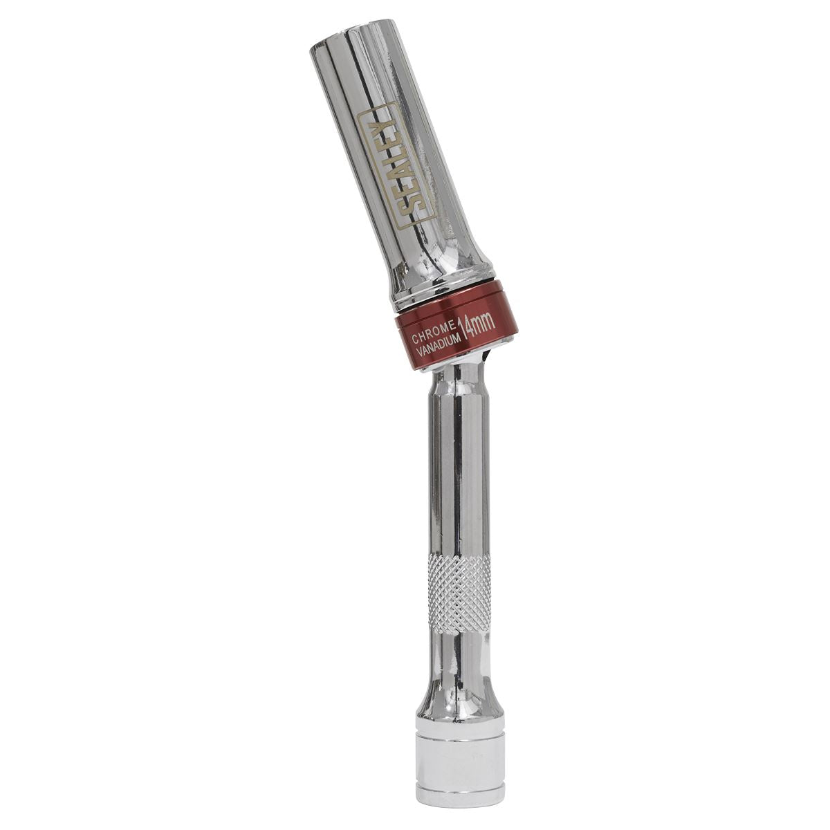 Sealey Spark Plug Socket with Universal Joint 14mm 3/8"Sq Drive 12-Point 150mm