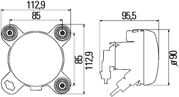 Hella Headlight Headlamp H1 Left