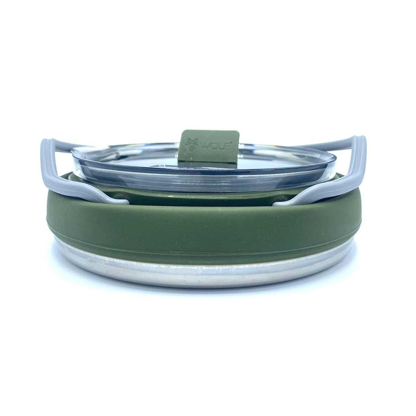 Wolf Outdoors EzyStow Collapsible Kettle 1L Olive Green