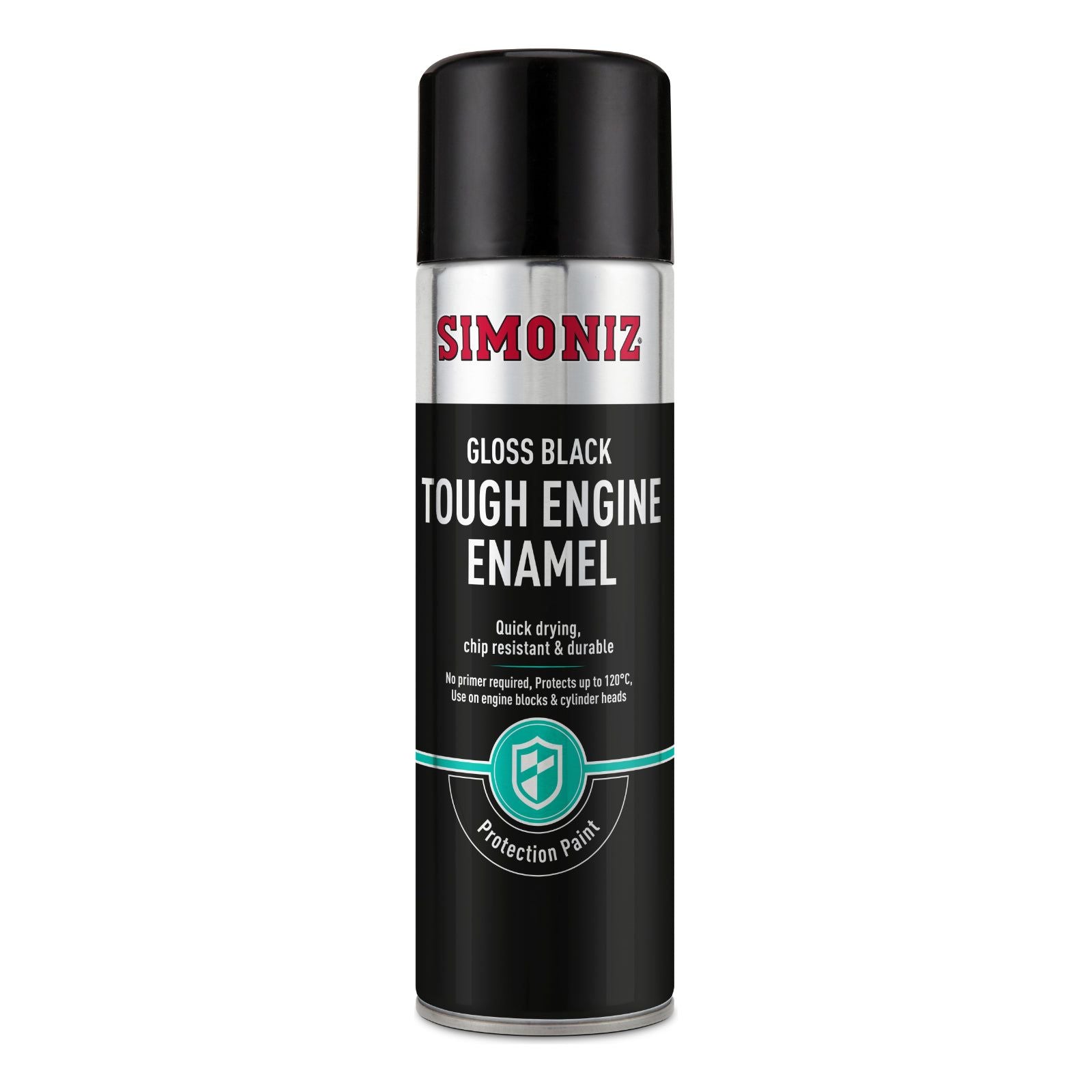 4x Simoniz Gloss Black Tough Car Spray Protection Paint Aerosol Durable 500ml
