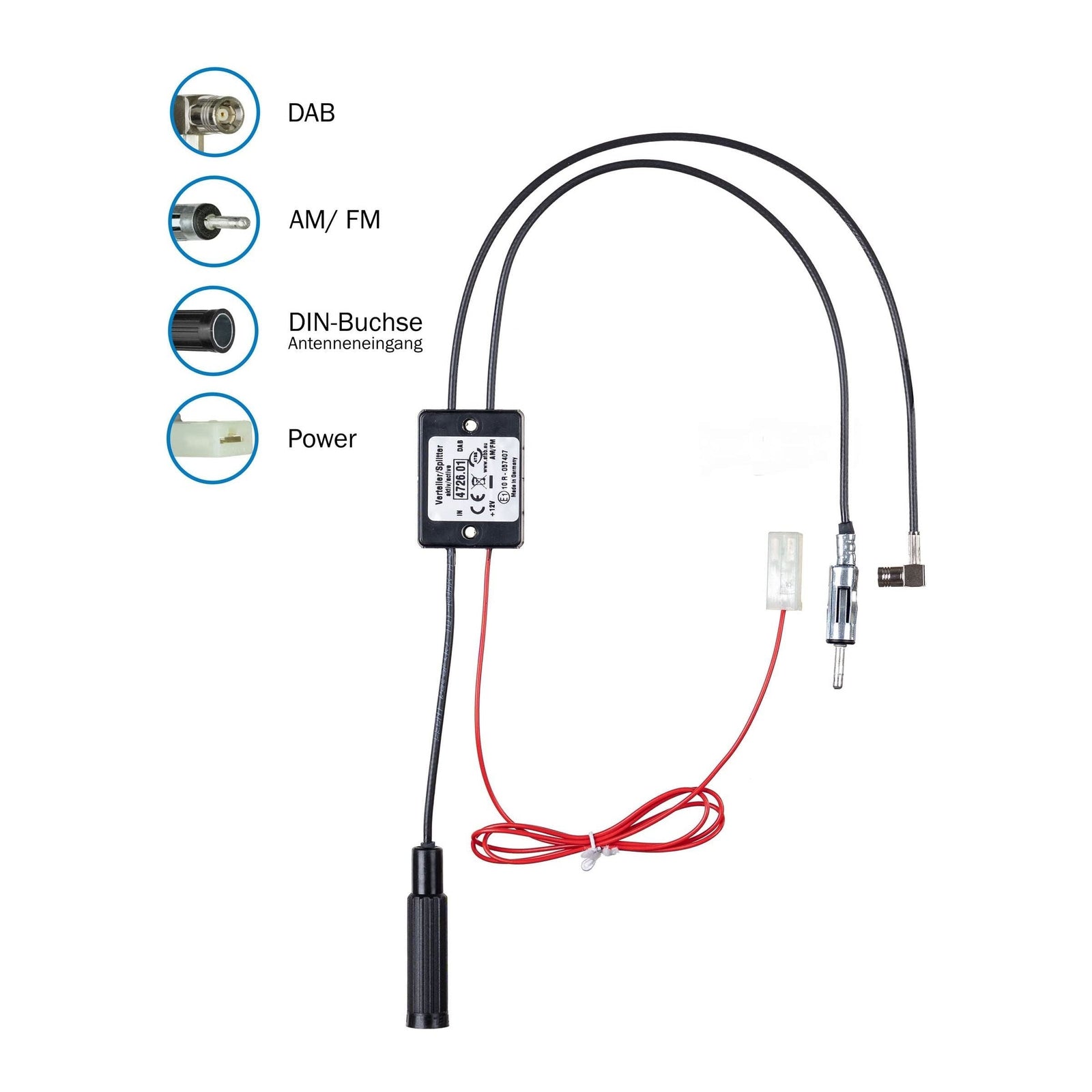 Active Antenna Splitter For Fm/Dab+ PS2912