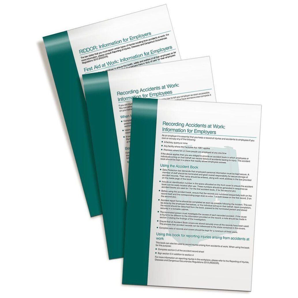 A5 Accident Book/First Aid Injury Record Book/Work Place Staff Accident Log Book