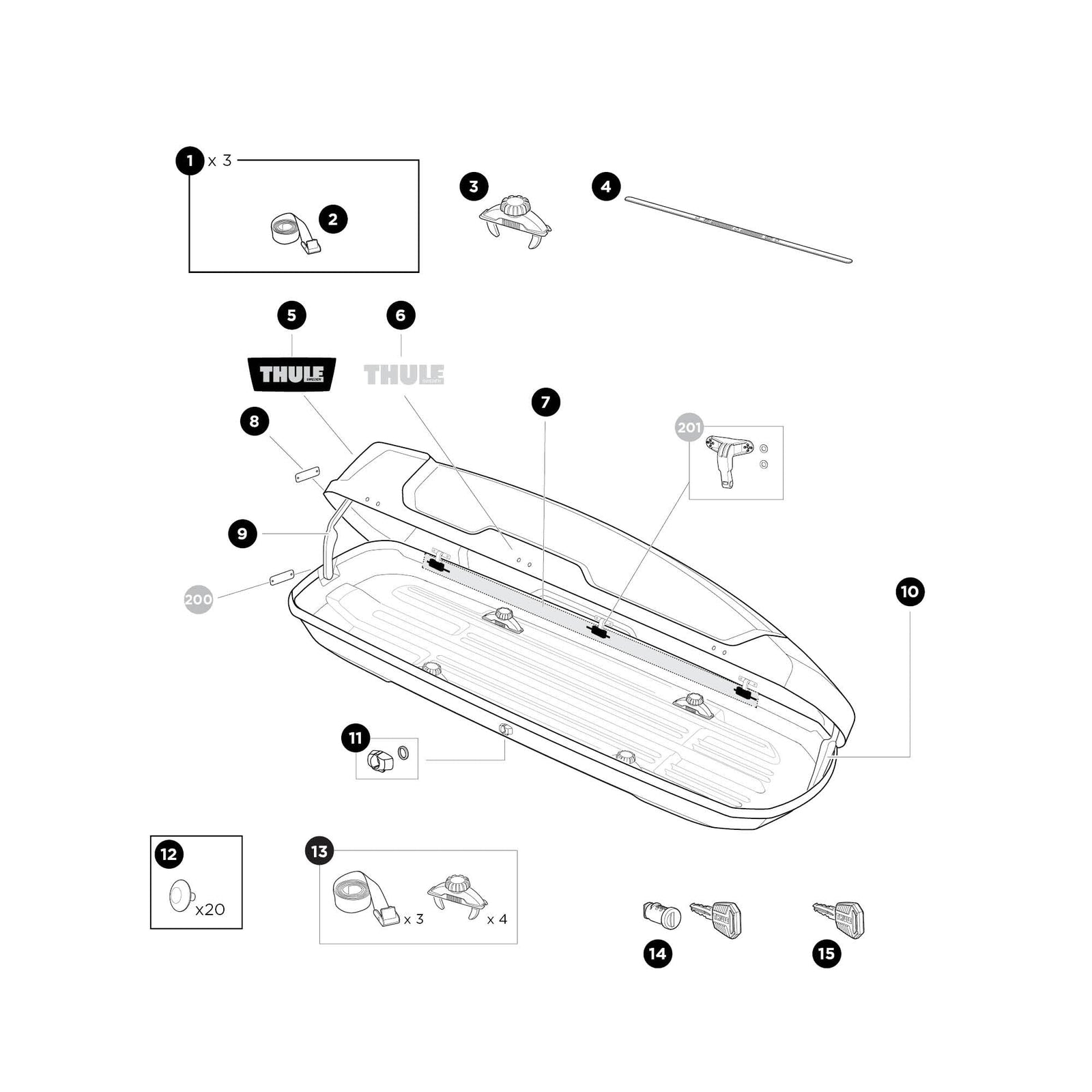 Thule Spares Rivet plug-black - 1500014303