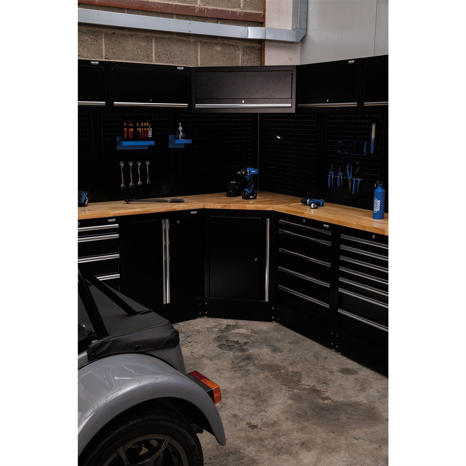 Draper BUNKER Modular Corner Unit Back Panels/Pegboards, 795mm (Pair)