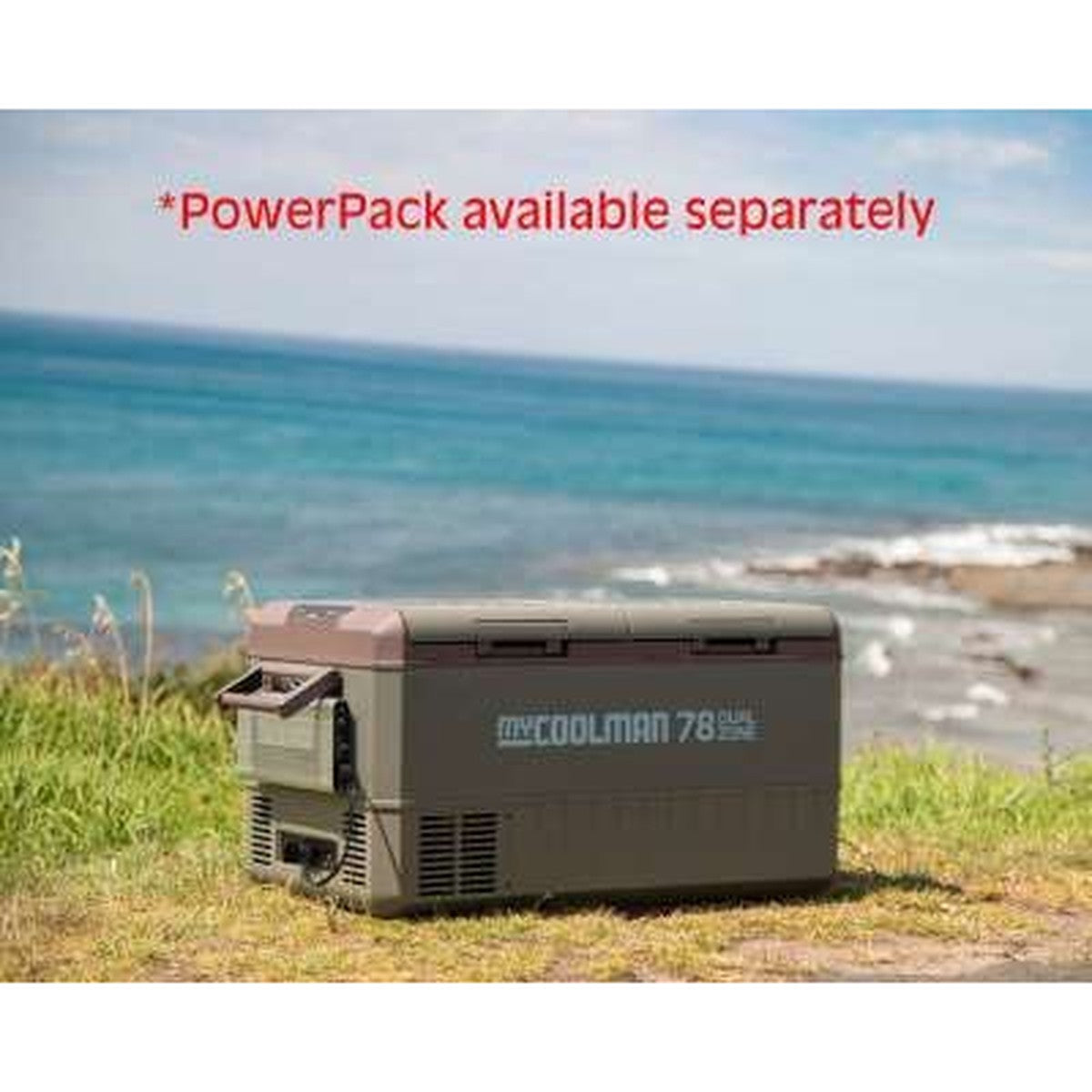 myCOOLMAN 78L Icebox Large Heavy-Duty Hard Cooler with Drain Plug, Tie-Down Points & Bottle Opener