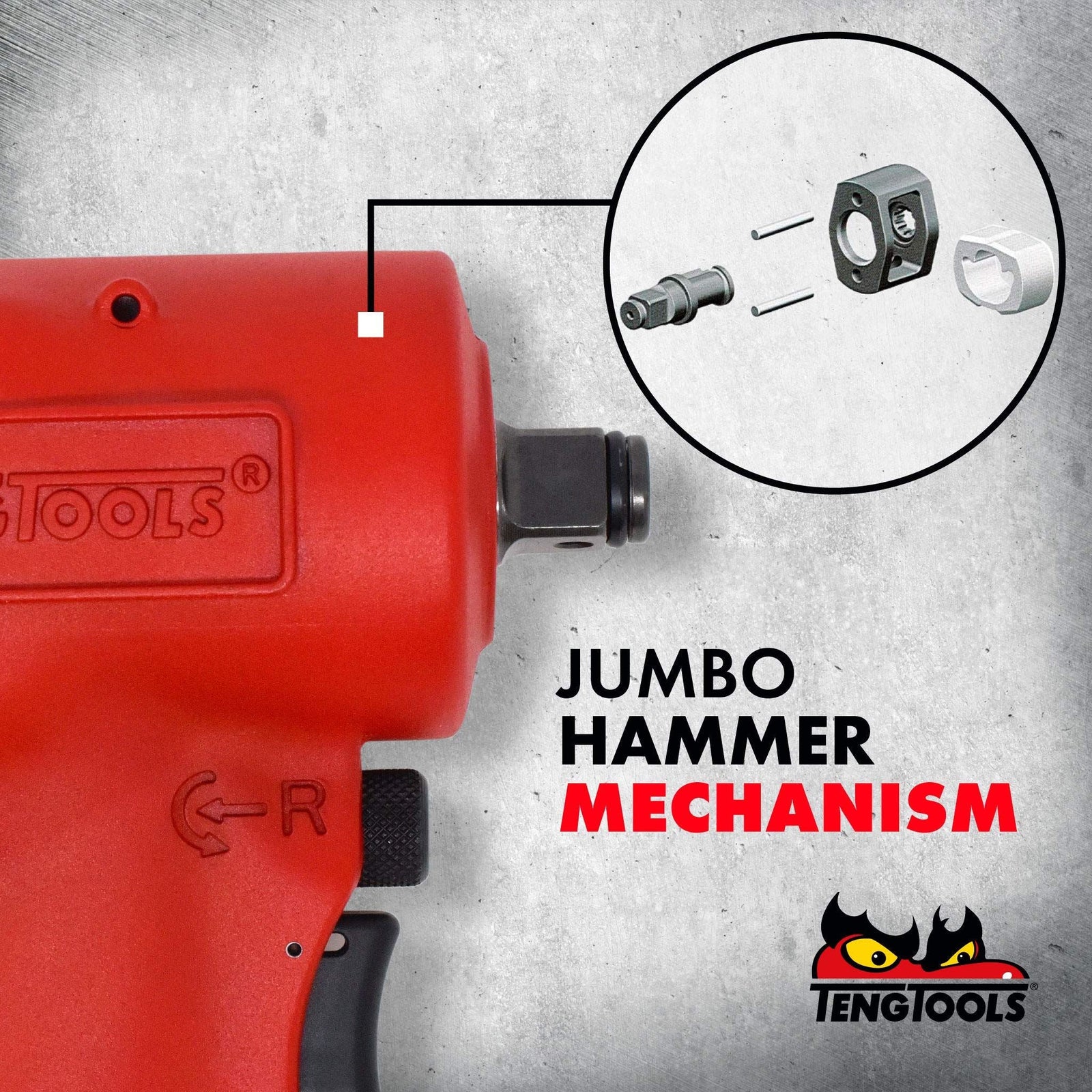 Teng Tools 1/2" Mini Air Impact Wrench