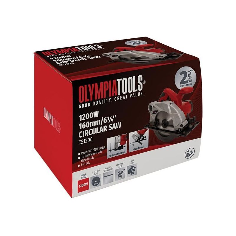 Olympia Power Tools Circular Saw 160mm (6.14in) 1200W 240V