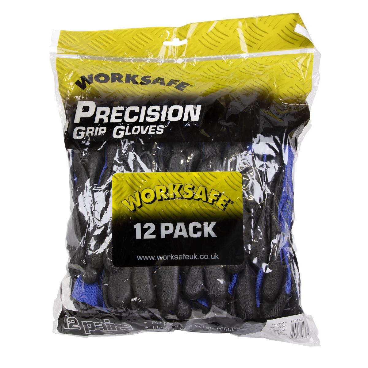 Worksafe Worksafe Lightweight Precision Grip Gloves, Large - Pack of 12 Pairs