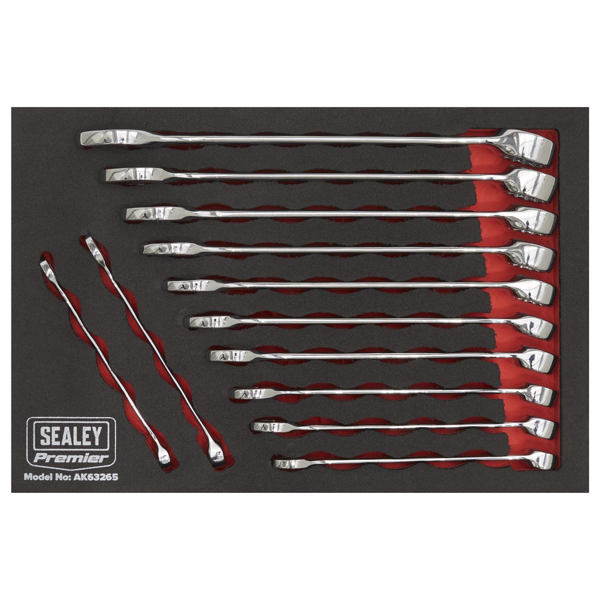 Sealey Combination Spanner Set 12pc Metric AK63265