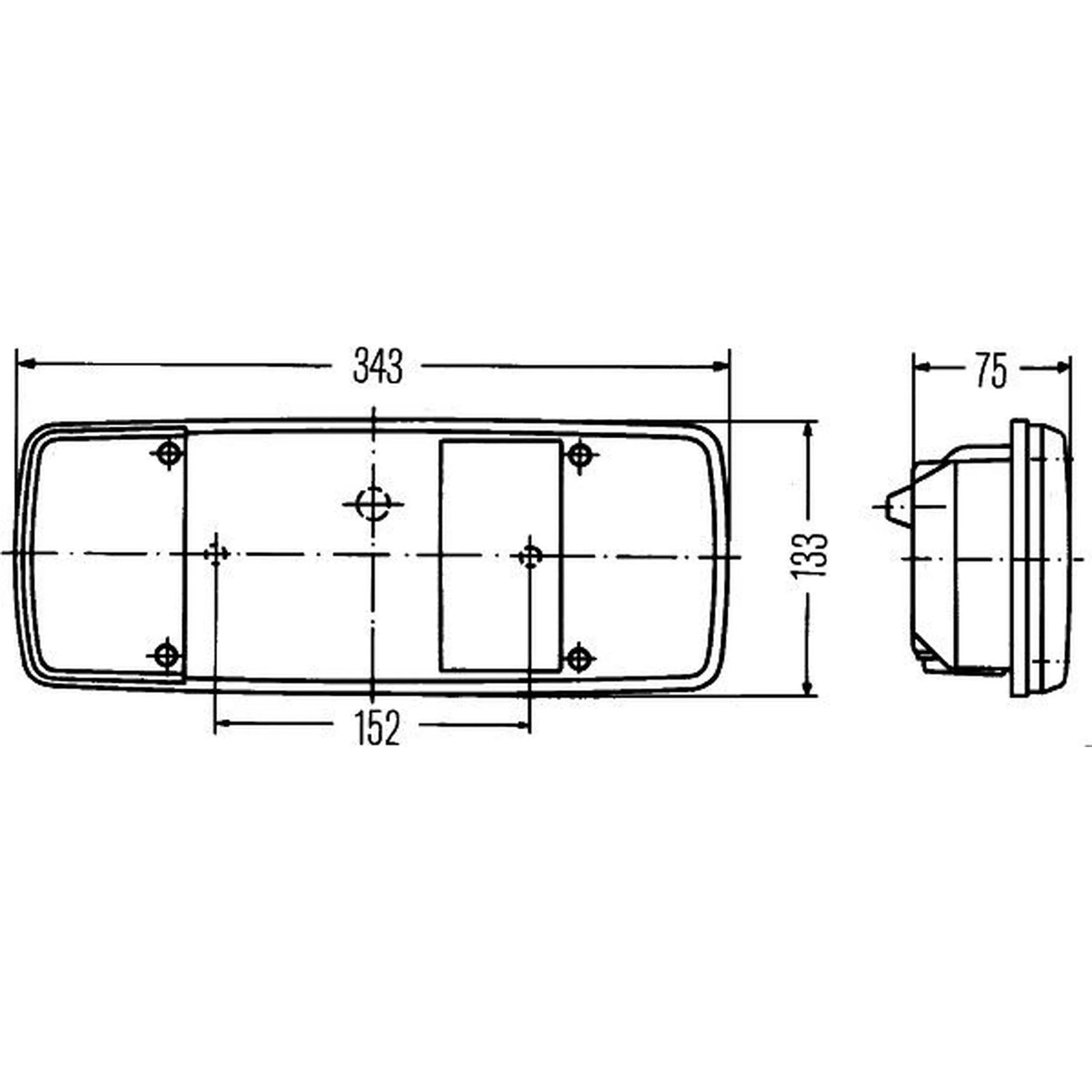 Hella Tail Light / Lamp P21W Left 2SK 003 567-331