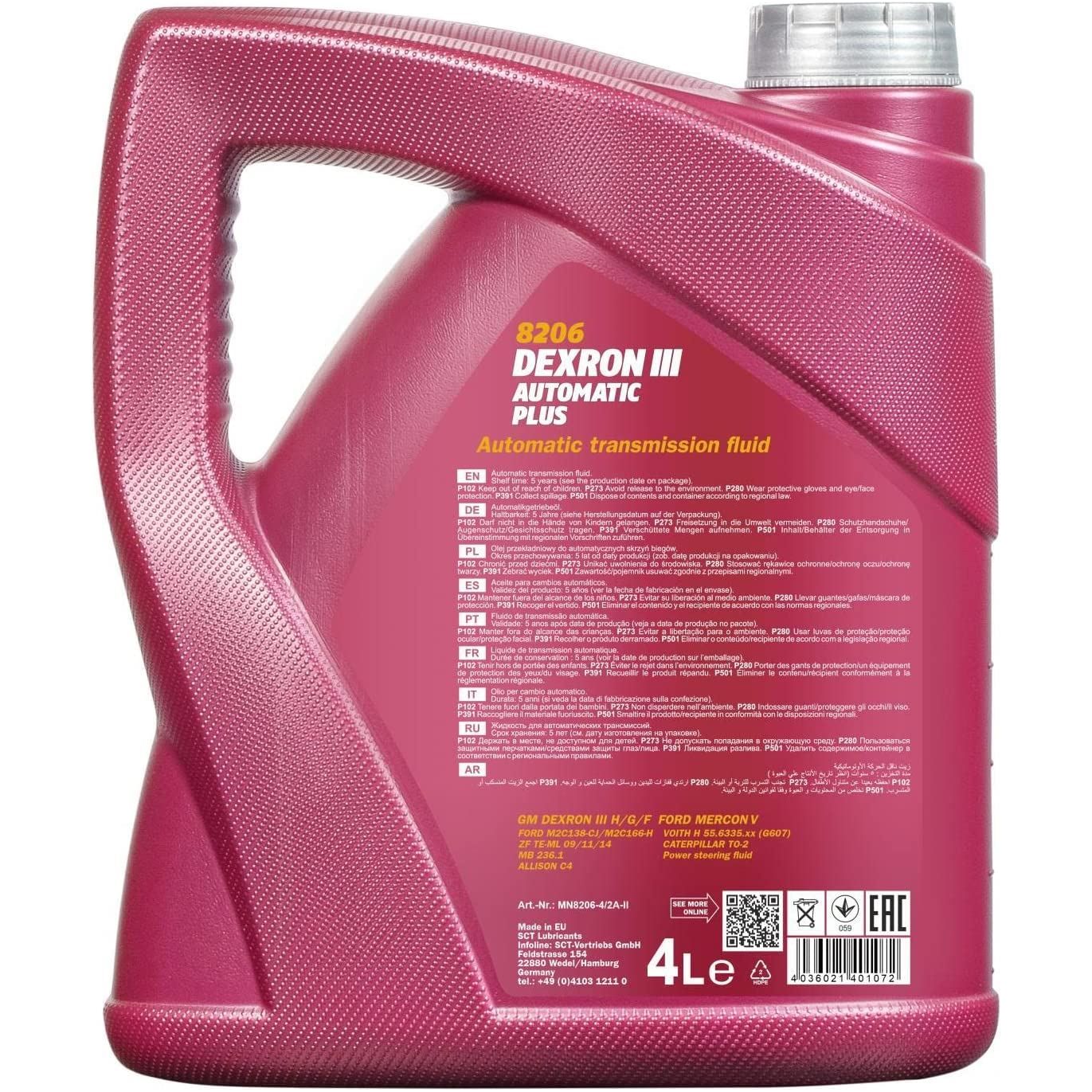 4x MANNOL 4L DEXRON III 3 Automatic Transmission Fluid ATF Ford Mercon V MB