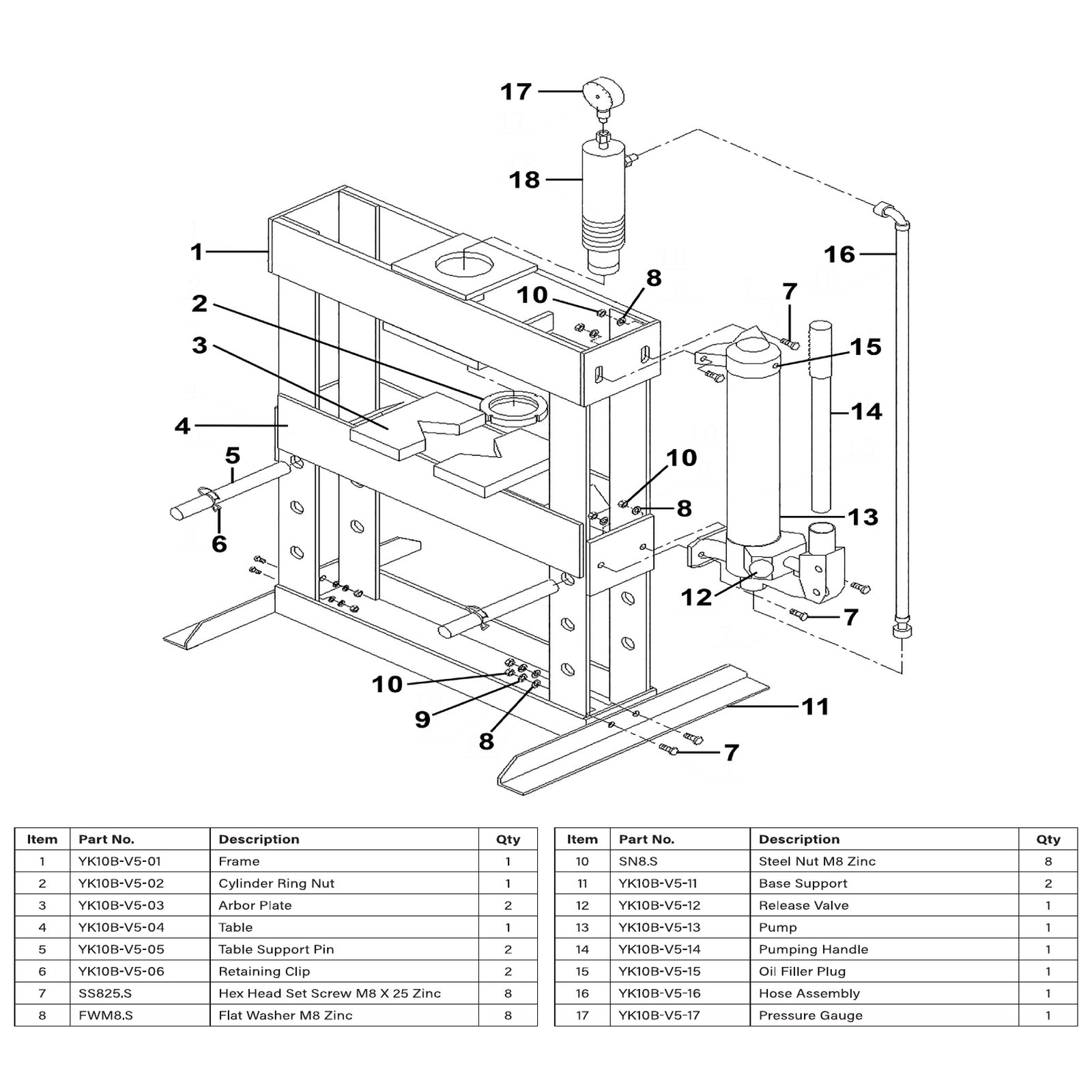 Sealey Table YK10B.V4-17