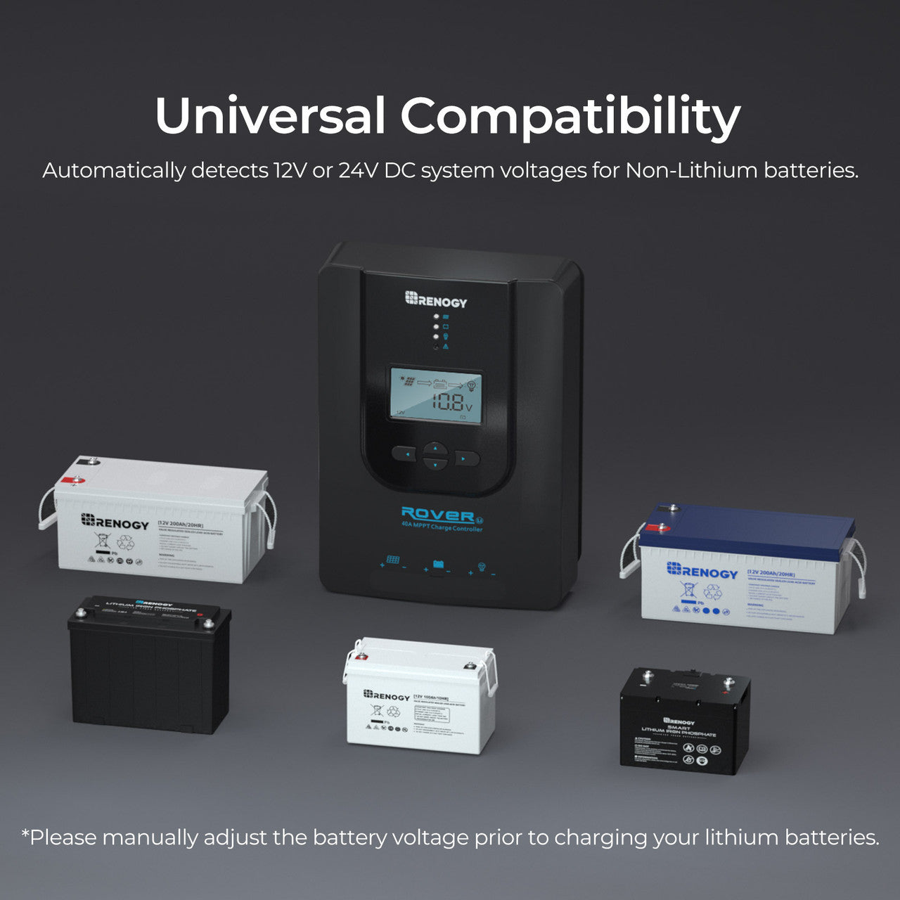 Renogy CORE Rover 12V 40A MPPT Charge Controller(With BT)