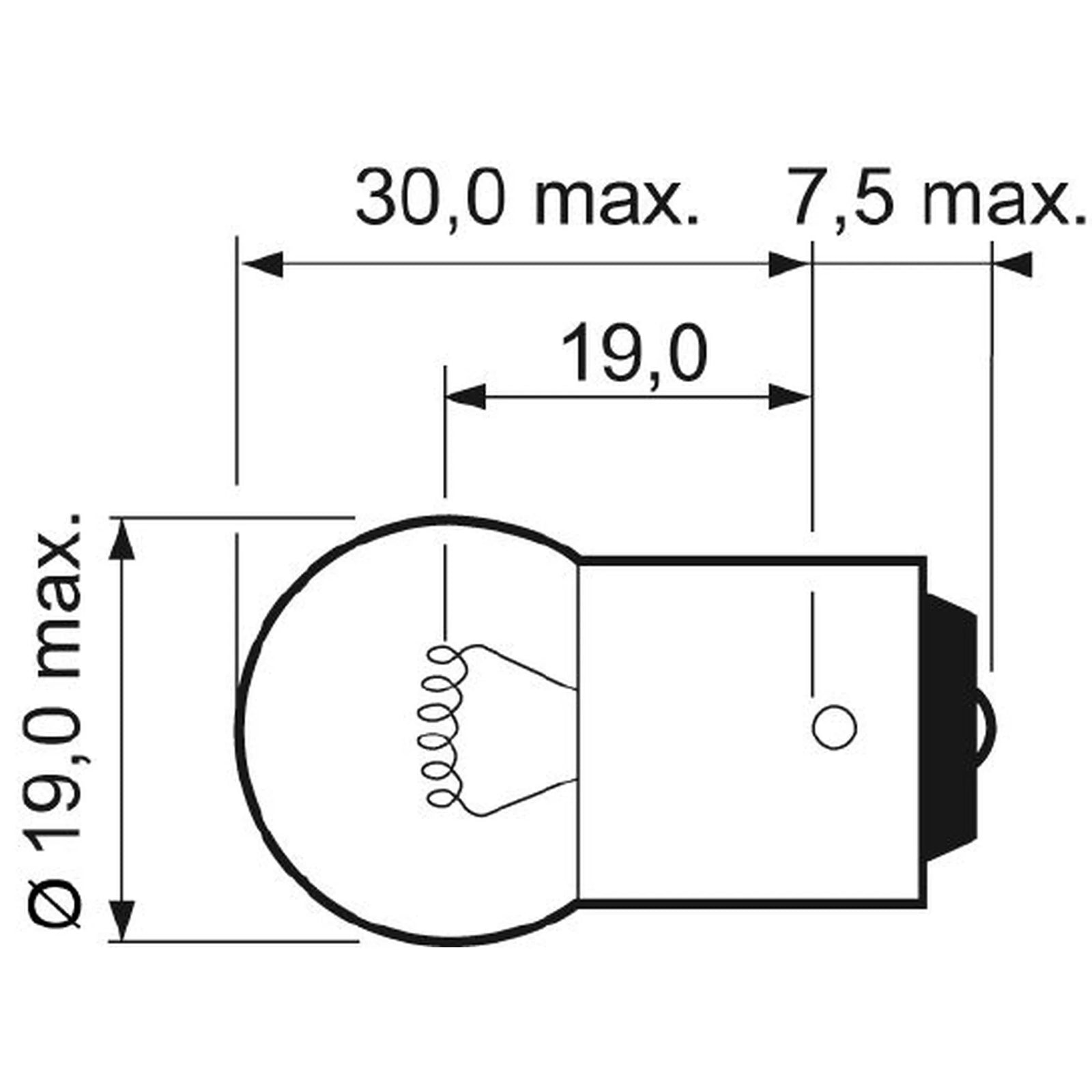 Valeo Indicator Turn Signal Bulb BA15s 12V 5W 032219
