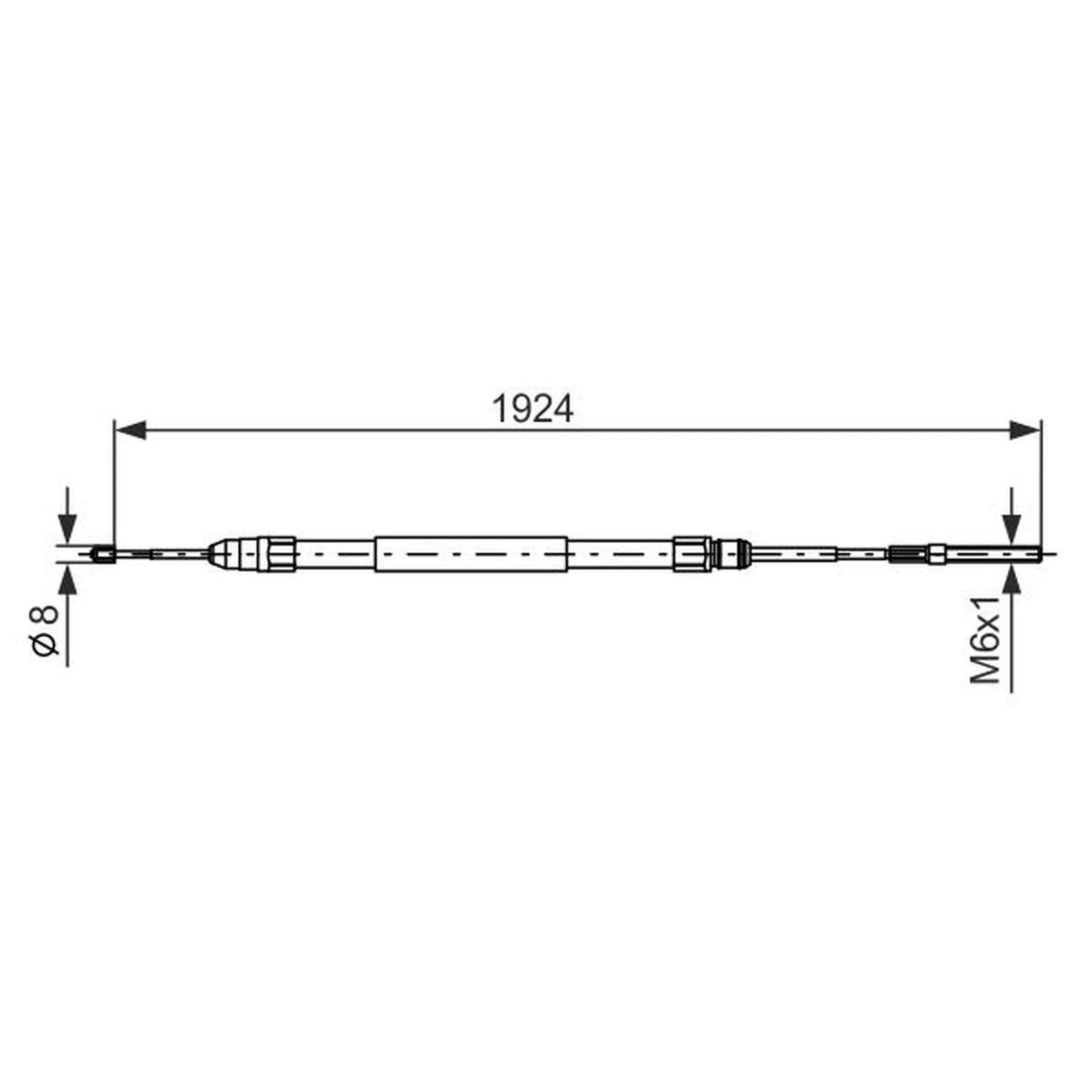 Bosch Handbrake Cable Left Rear 1 987 477 693