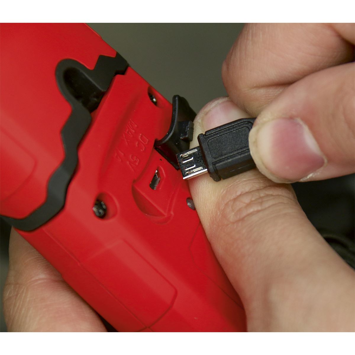 Sealey Rechargeable LED Inspection Lamp 360 COB Work Light Super Bright Red