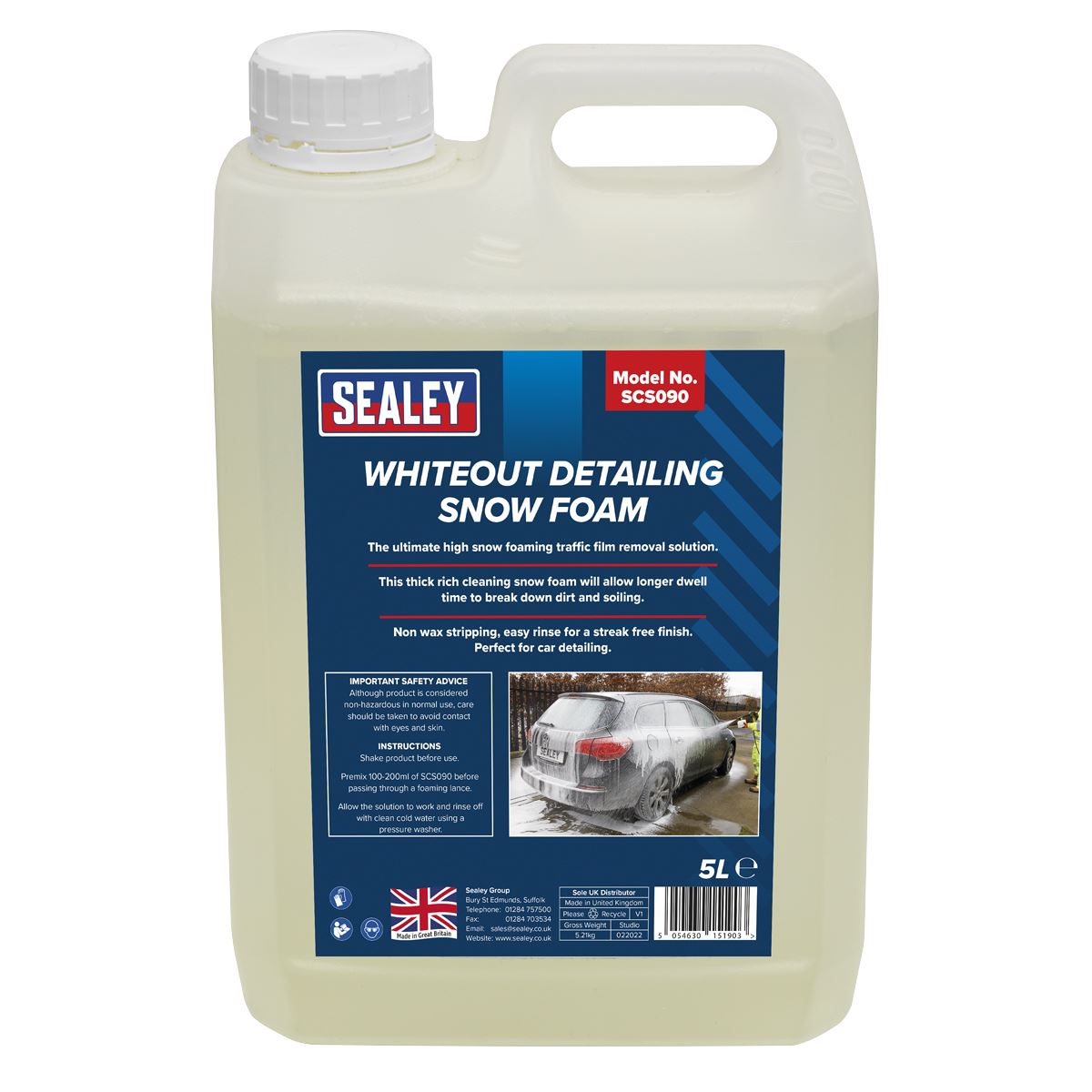 Sealey Pressure Washer with Snow Foam 170bar 450L/hr PW2400COMBO