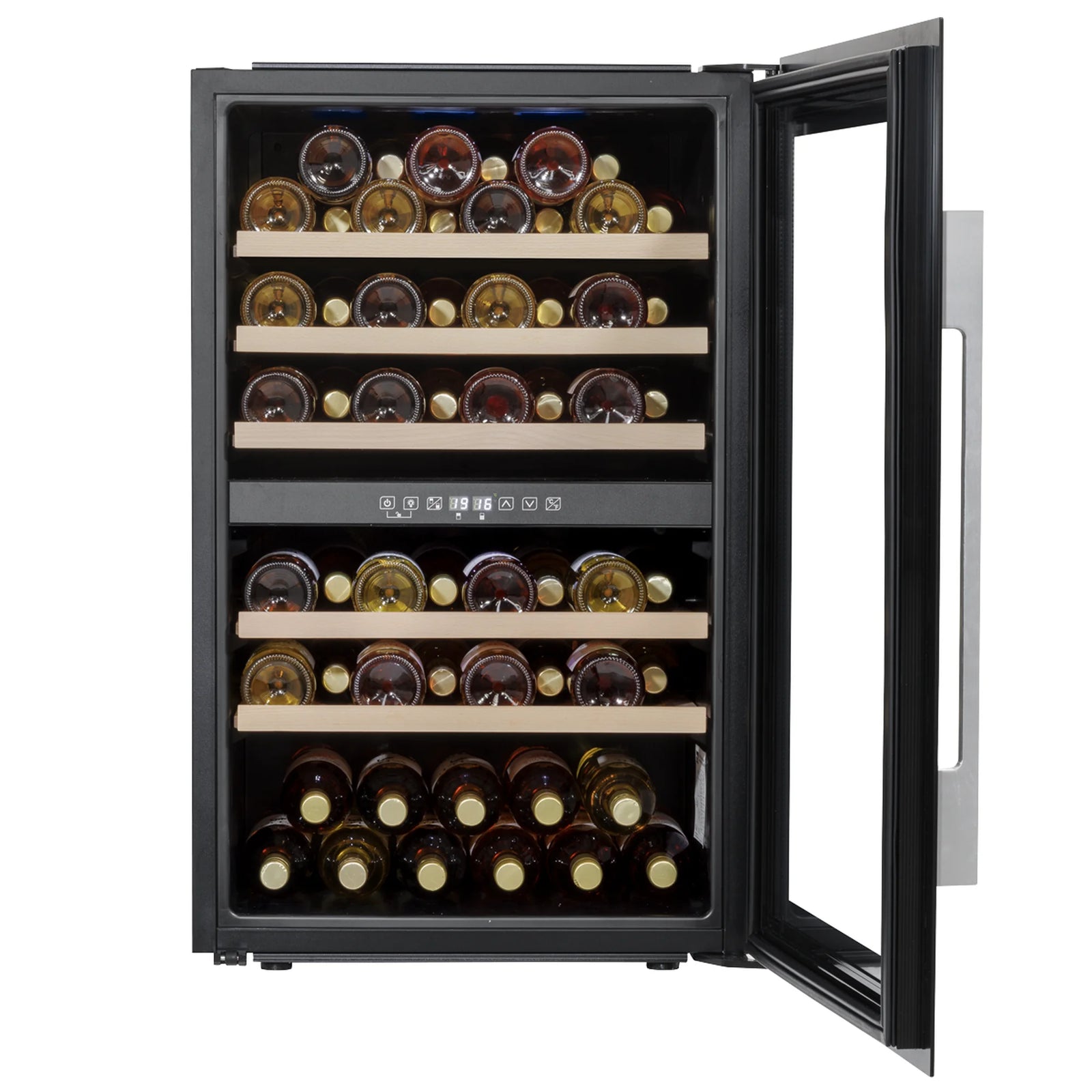 Baridi Wine Cooler 57 Bottles Dual Zone DH118 Black