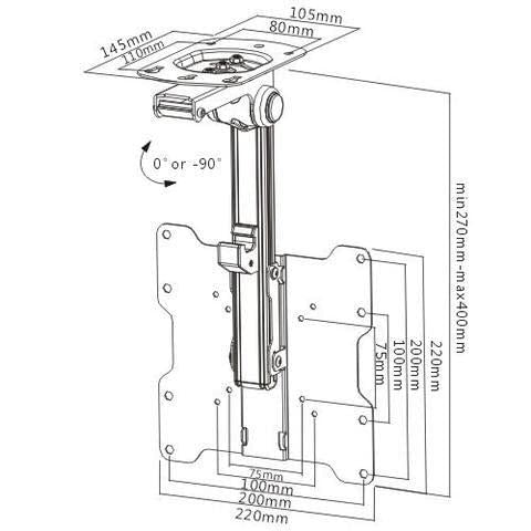 Kuma Flip Down Tv Bracket BKUMBRK156