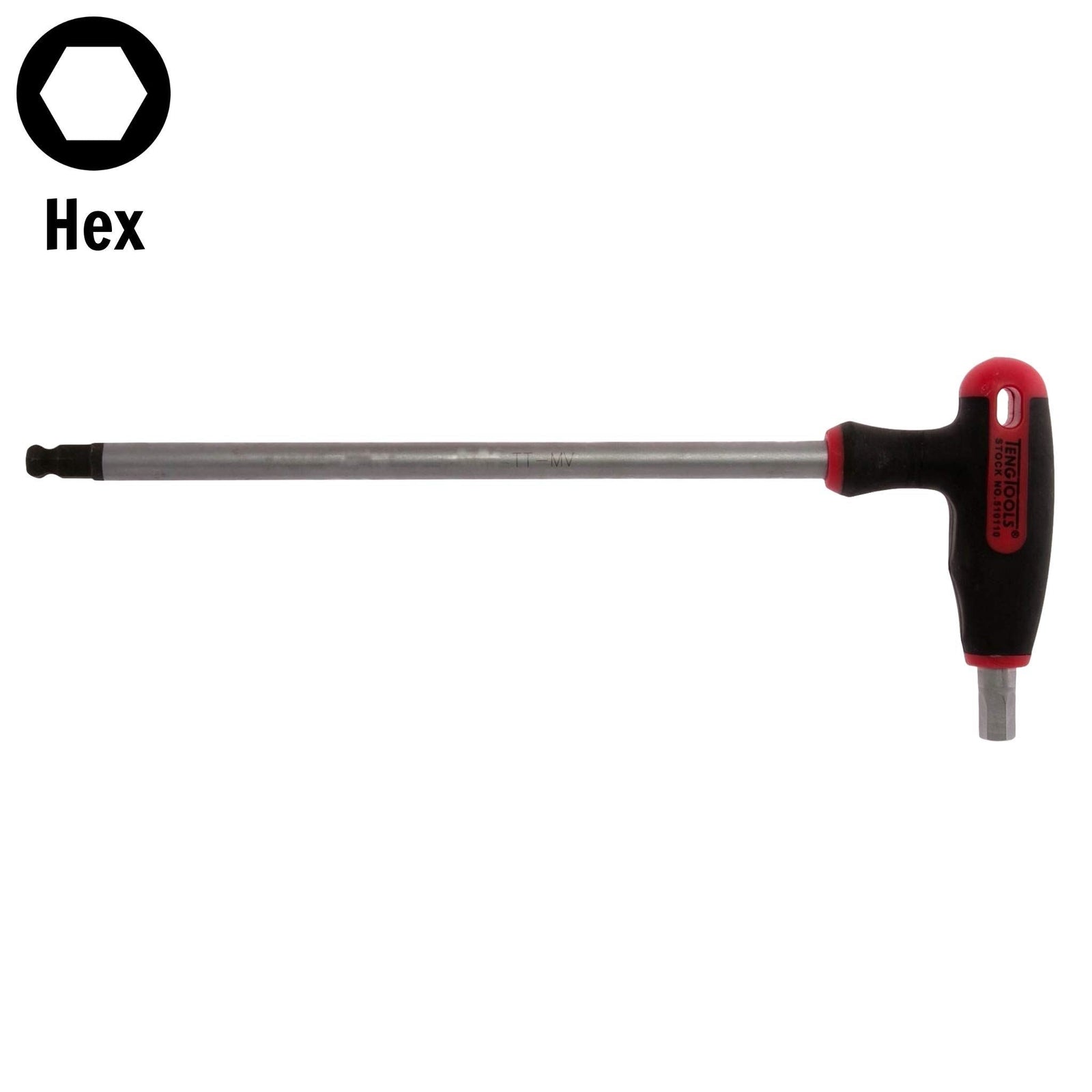 Teng Tools T Handle Ball Point Hex Key AF 1/4"