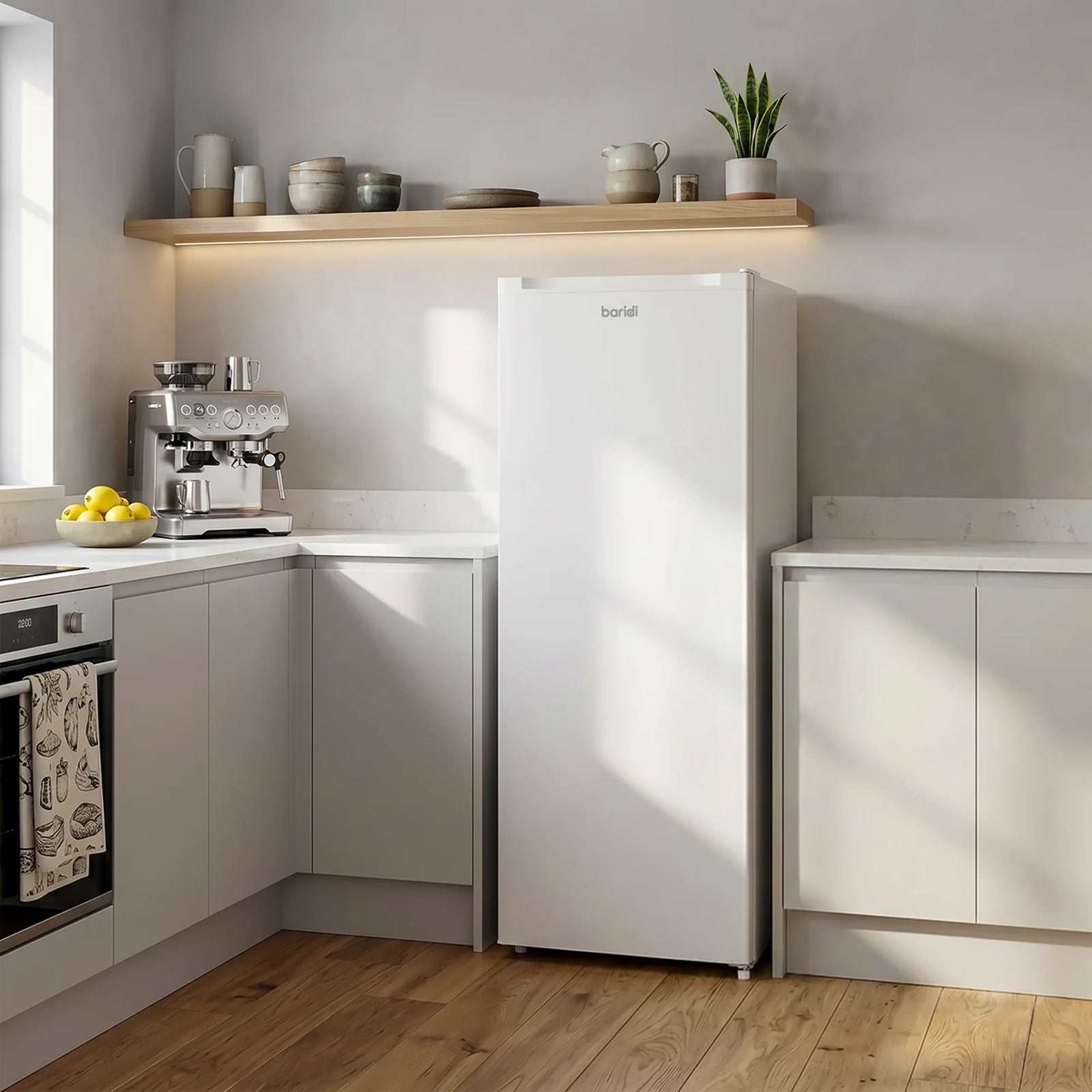 Baridi Freestanding Larder Fridge DH322 241L White