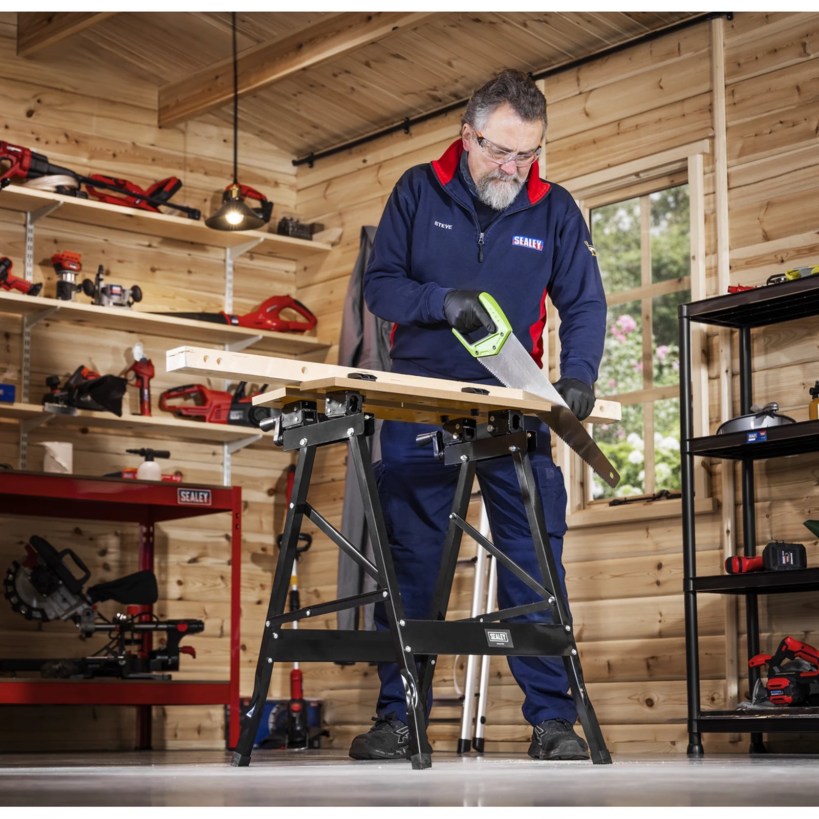 Sealey FWB3 Tilt & Clamp Folding Workbench 290mm Capacity