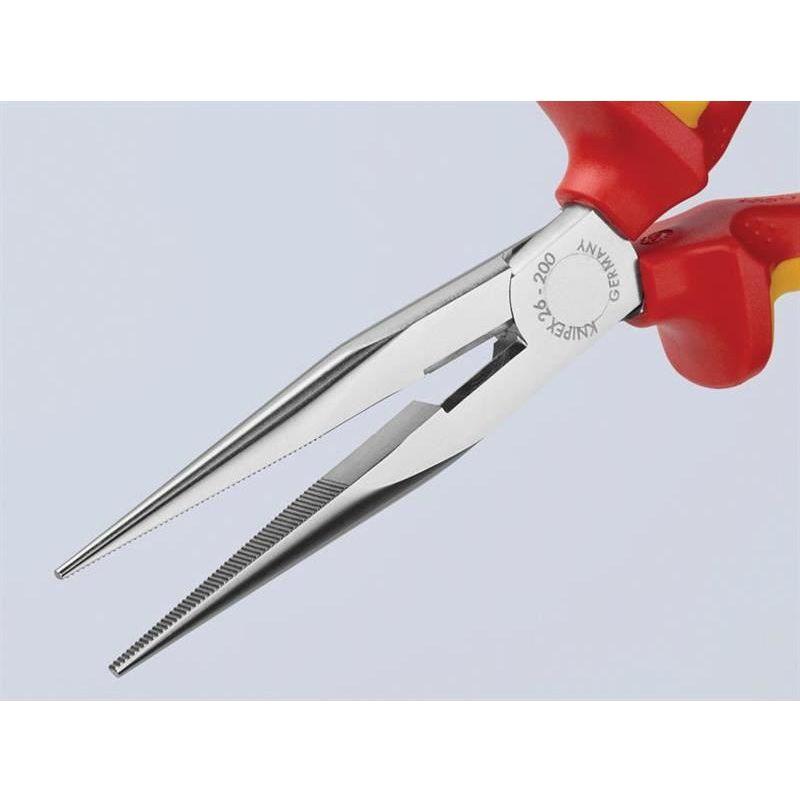 Knipex VDE Long Snipe Nose Side Cutting Pliers 200mm