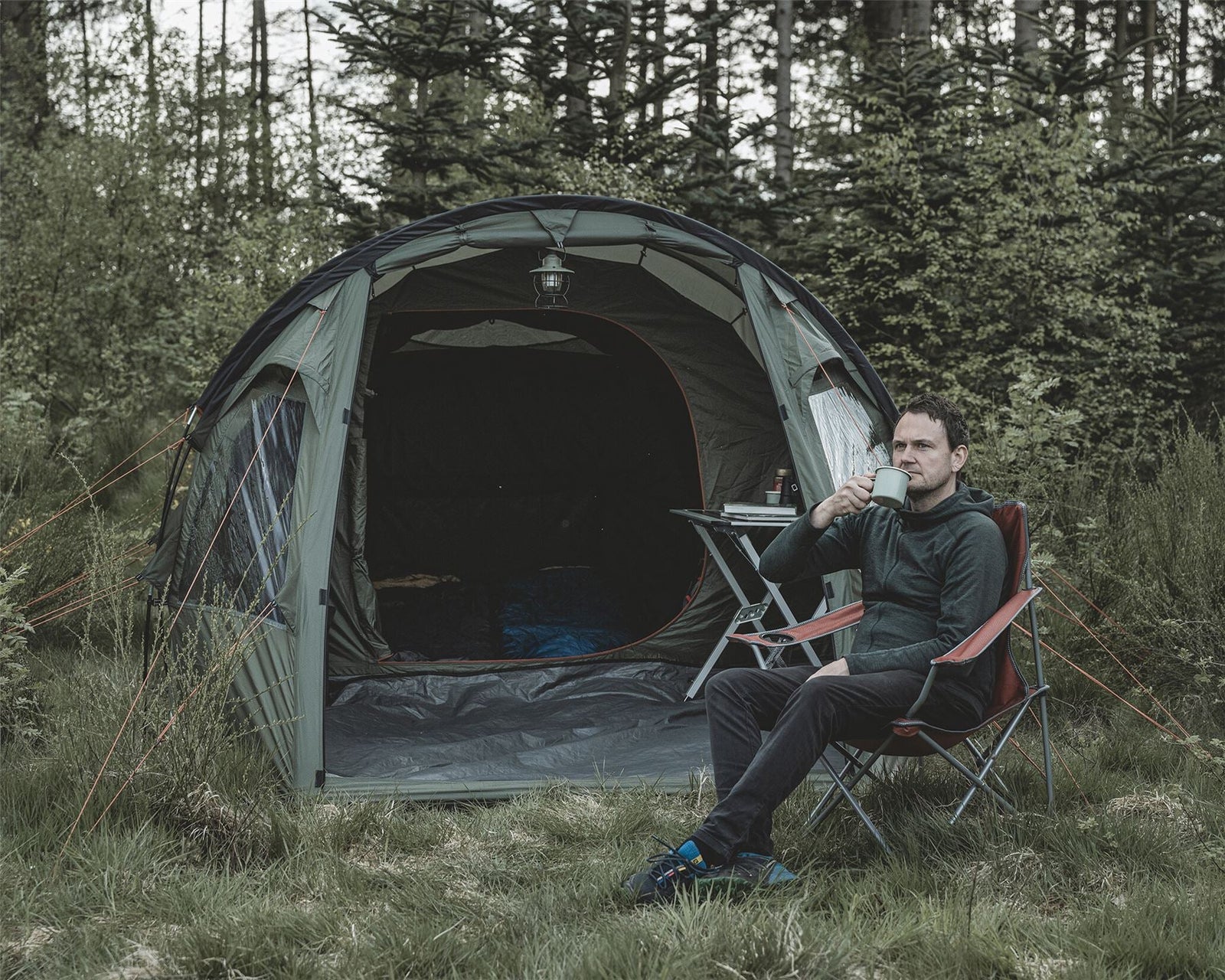 Easy Camp Hidra 4 Pole Tent Green 4 Person
