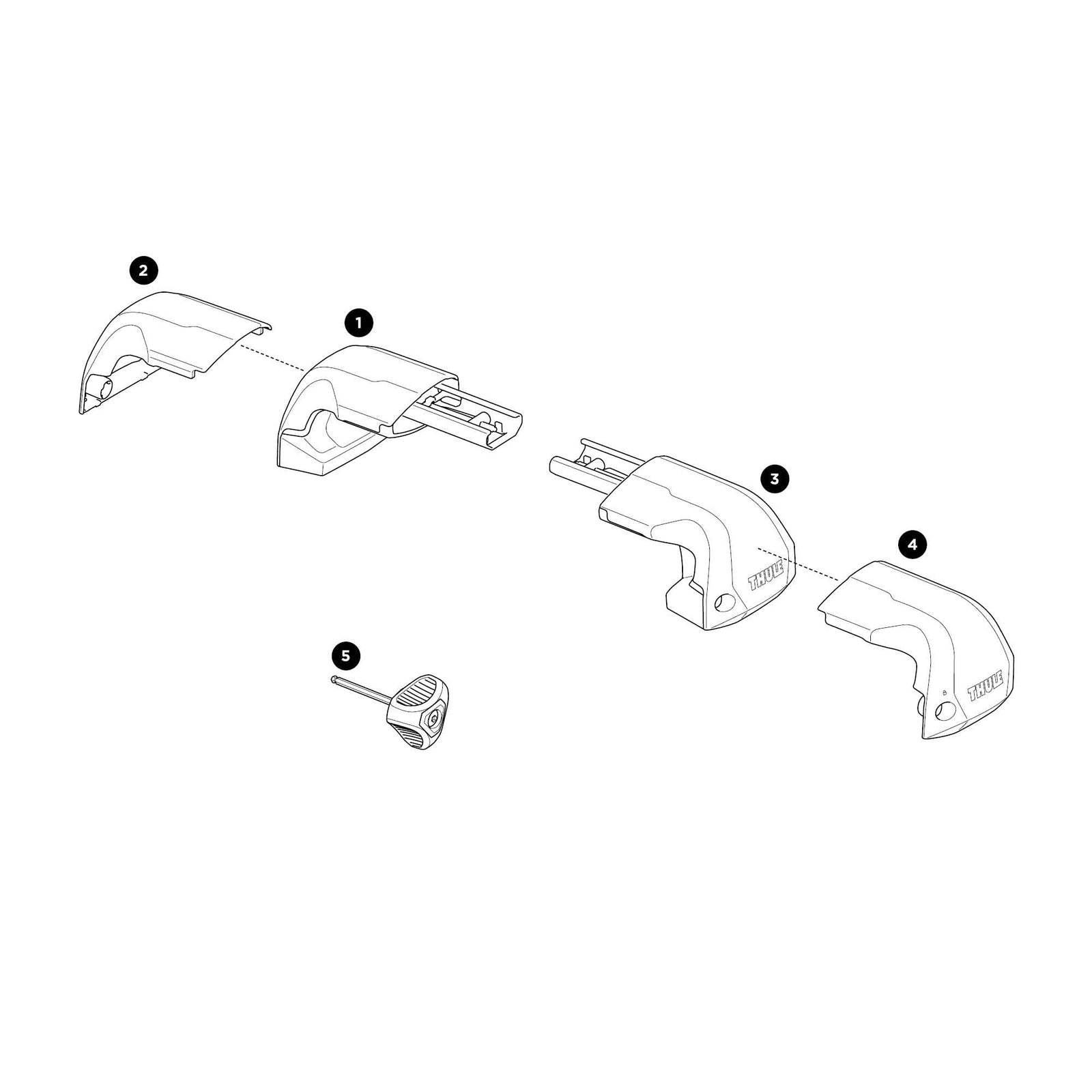 Thule Complete Foot Right - Edge Fixpoint Spare Part