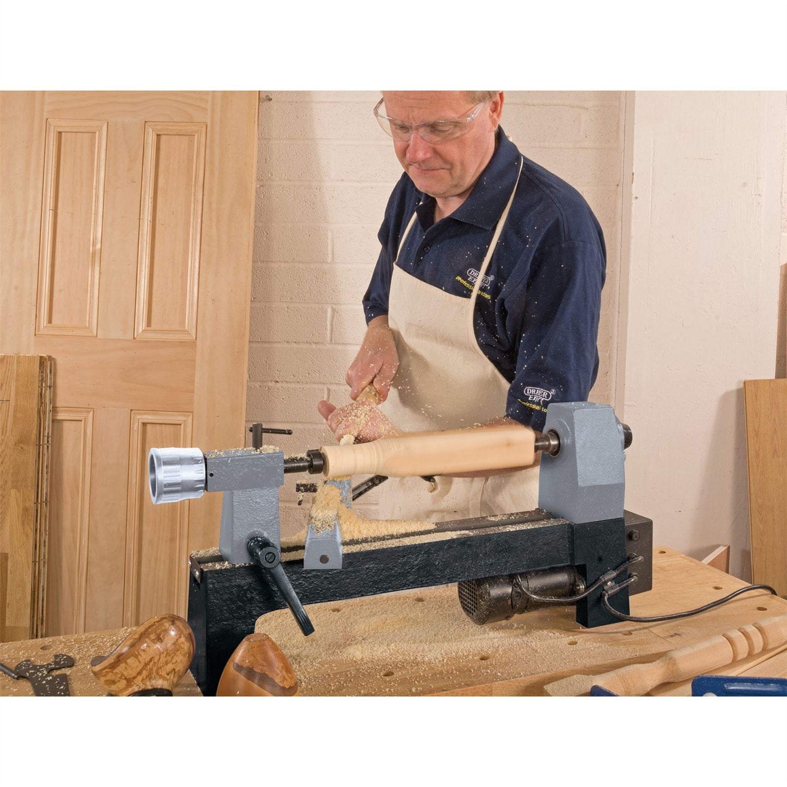 Draper Variable Speed Mini Wood Lathe, 250W 60988