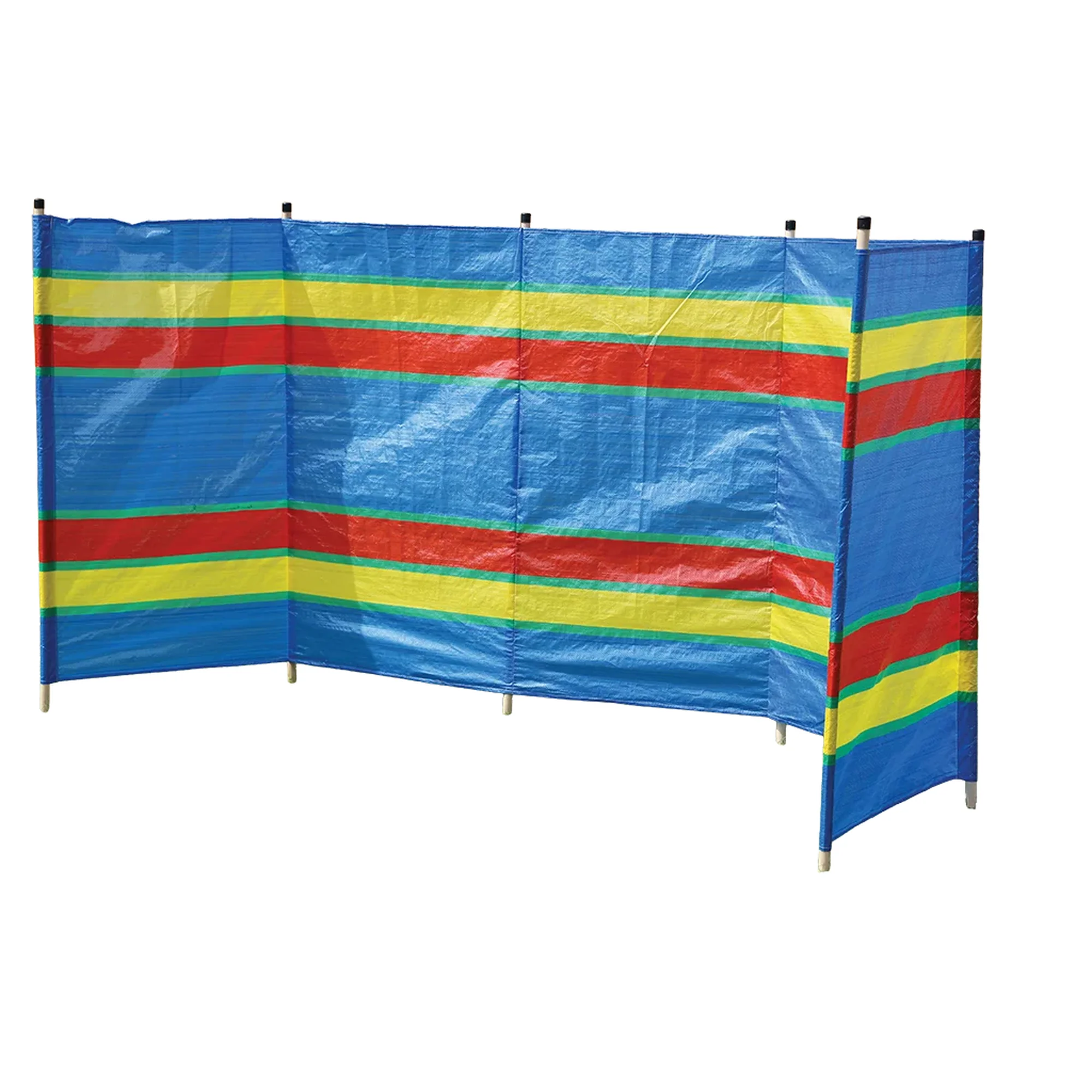 Unbranded 6 Pole Multicoloured Polythene Windbreak - 3.054 kg
