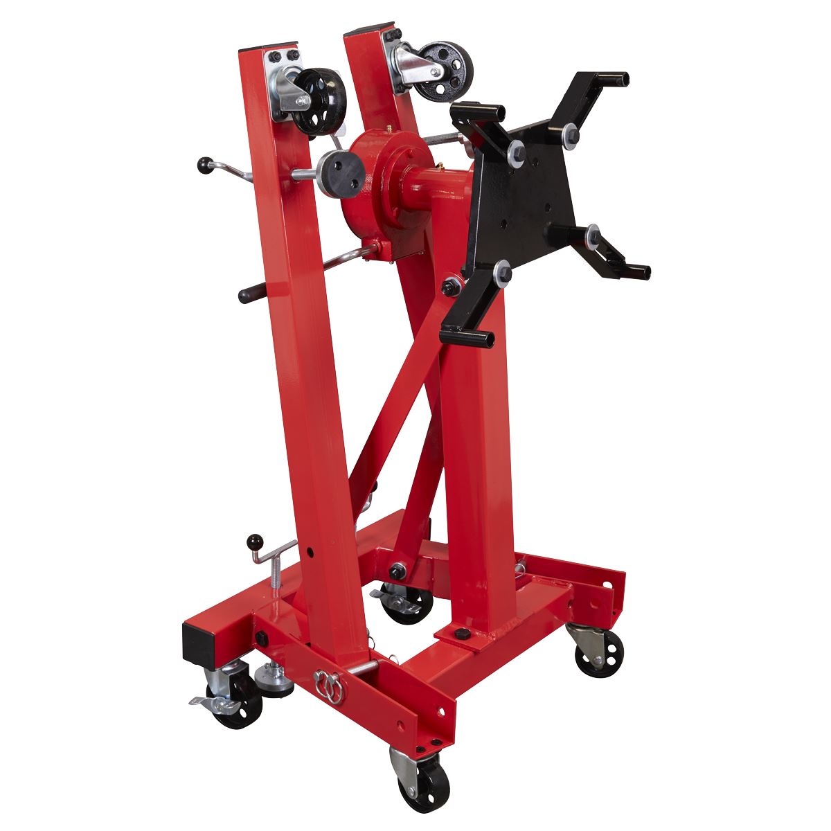 Folding 360º Rotating Engine Stand with Geared Handle Drive 680kg Capacity