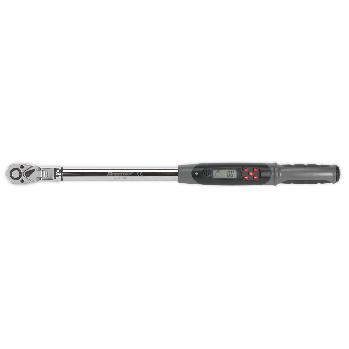 Sealey Angle Torque Wrench Flexi-Head Digital 1/2"Sq Drive 20-200Nm(14.7-147.5lb