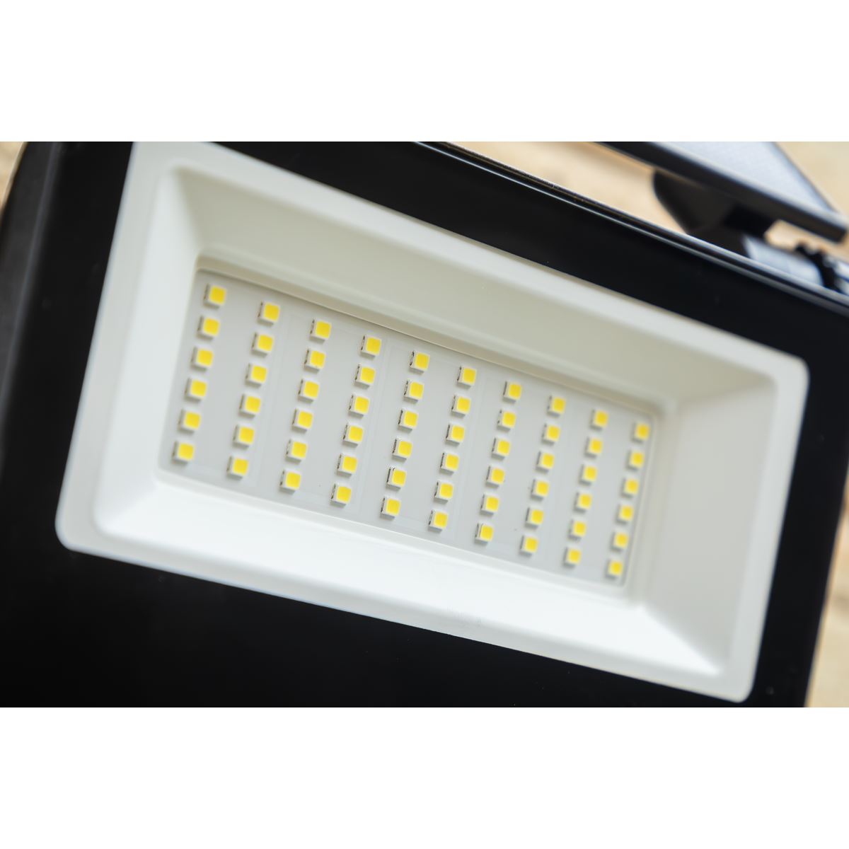 Sealey Extra-Slim Solar Floodlight with Wall Bracket 30W SMD LED LED30S