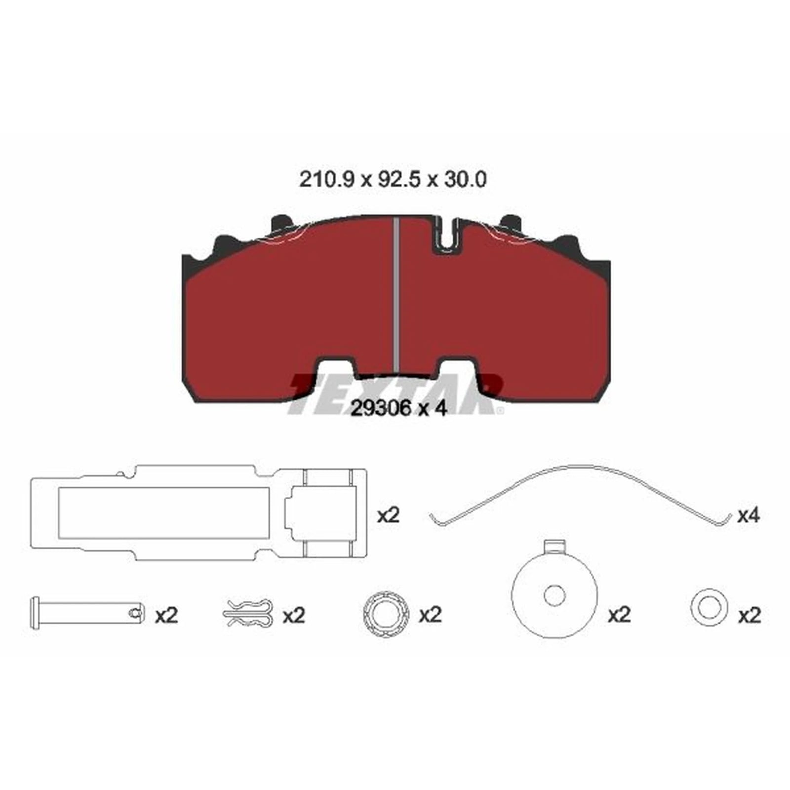 Textar Brake Pad Set 2930601