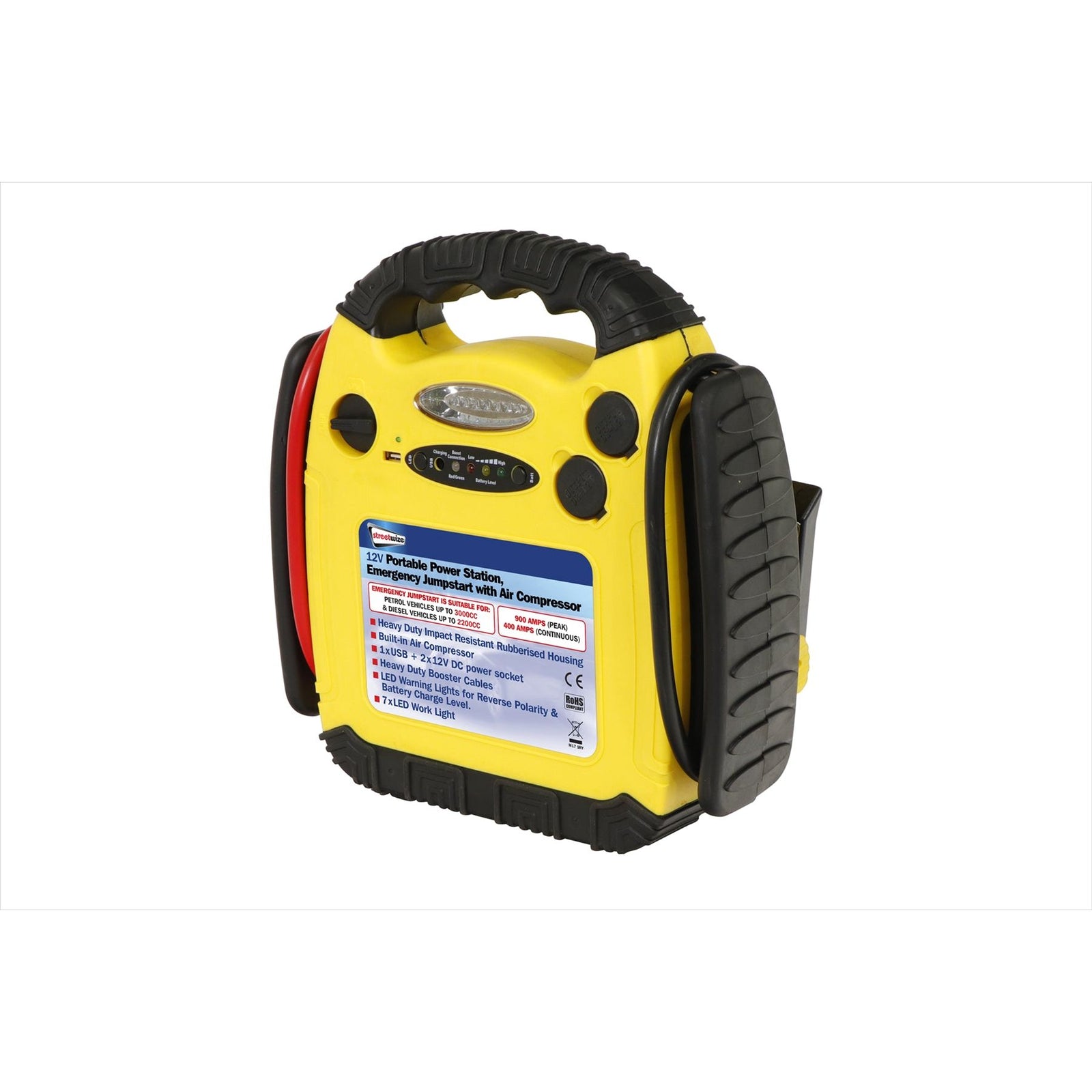 Streetwize 12V 900amp Car Jump Start Starter Power Pack