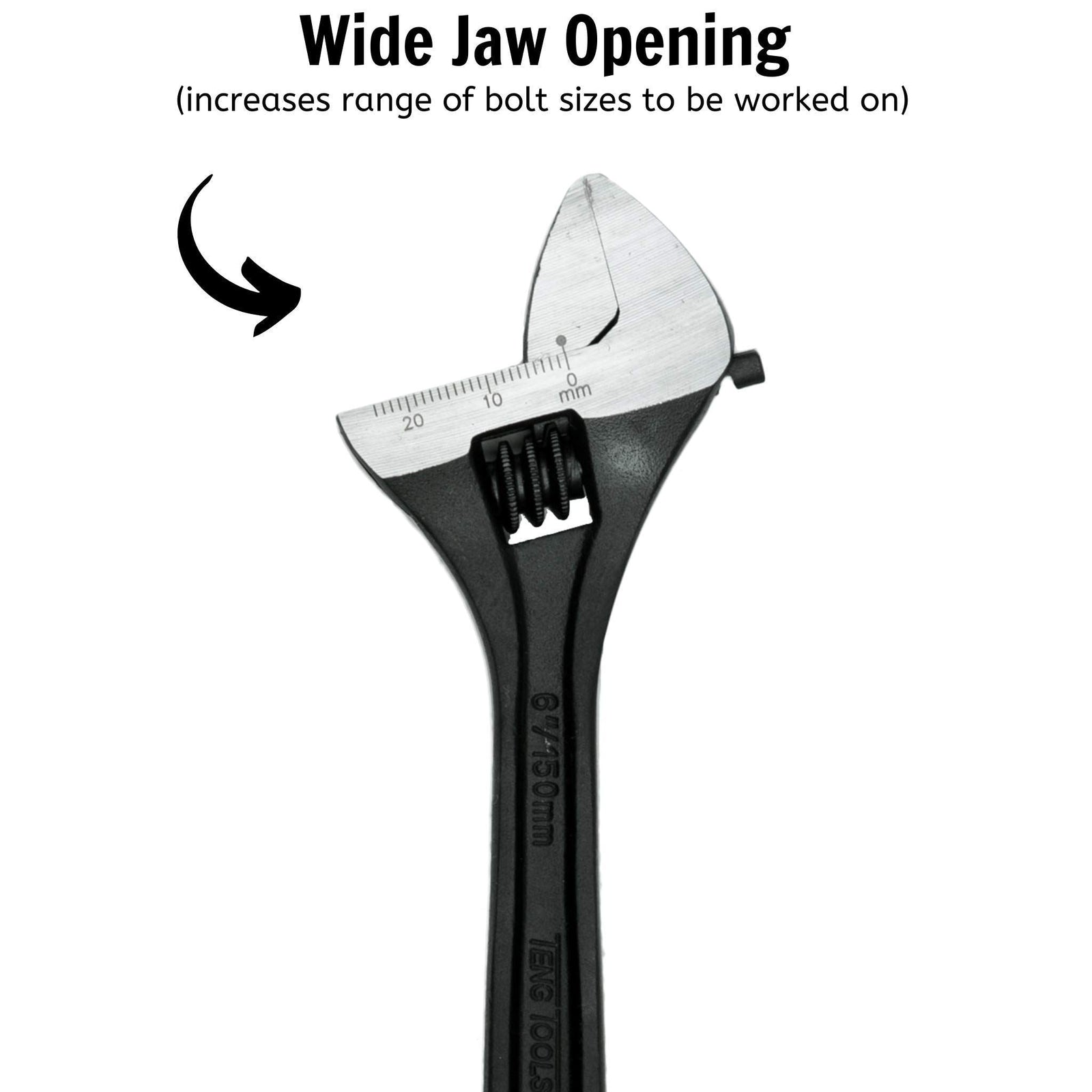 Teng Tools Adjustable Wrench 150mm