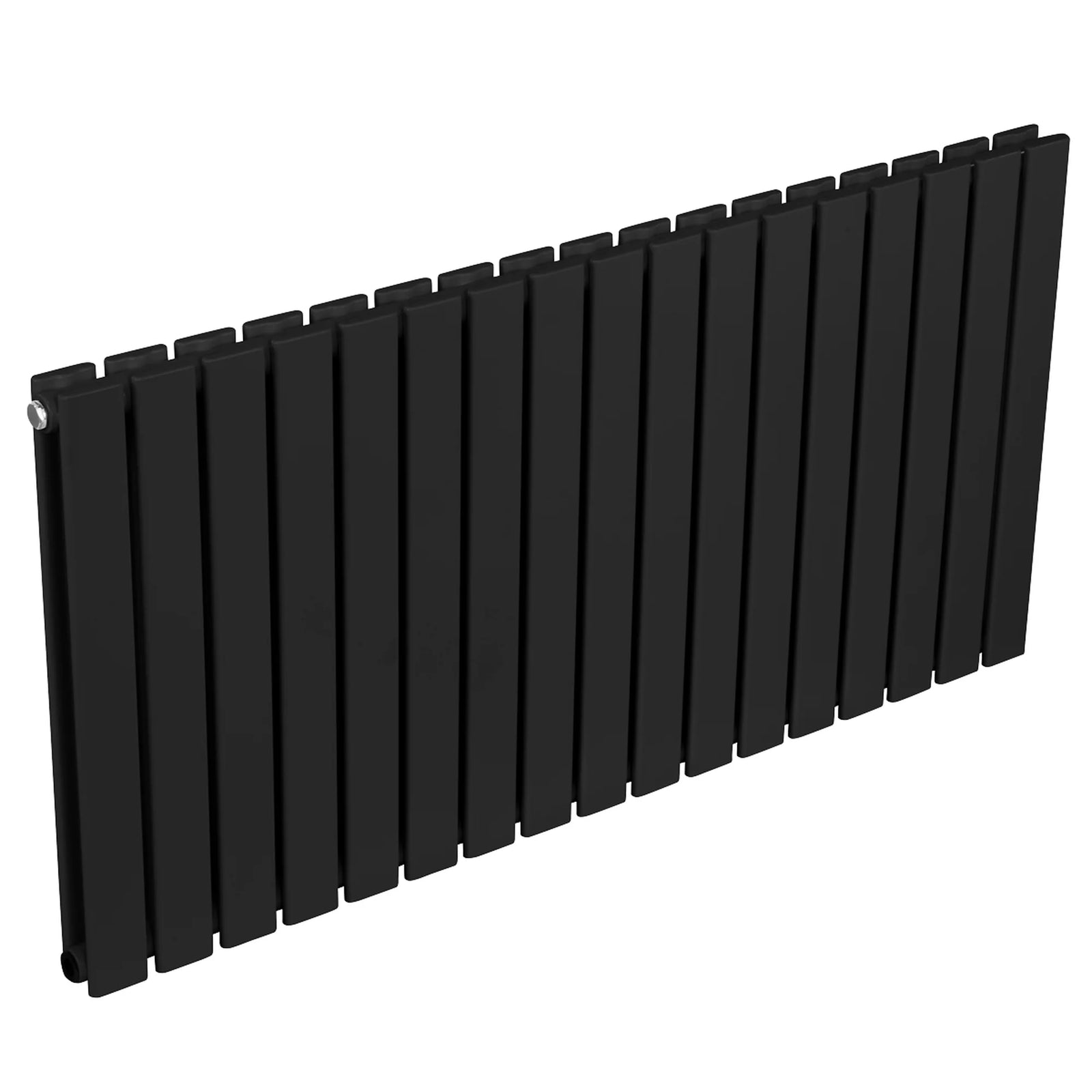 Baridi Horizontal Radiator 600 x 1190mm Double Flat Panel Black