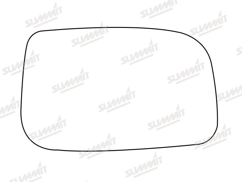 Summit Stick-On Standard Mirror Glass fits Toyota Corolla 01 on RHS