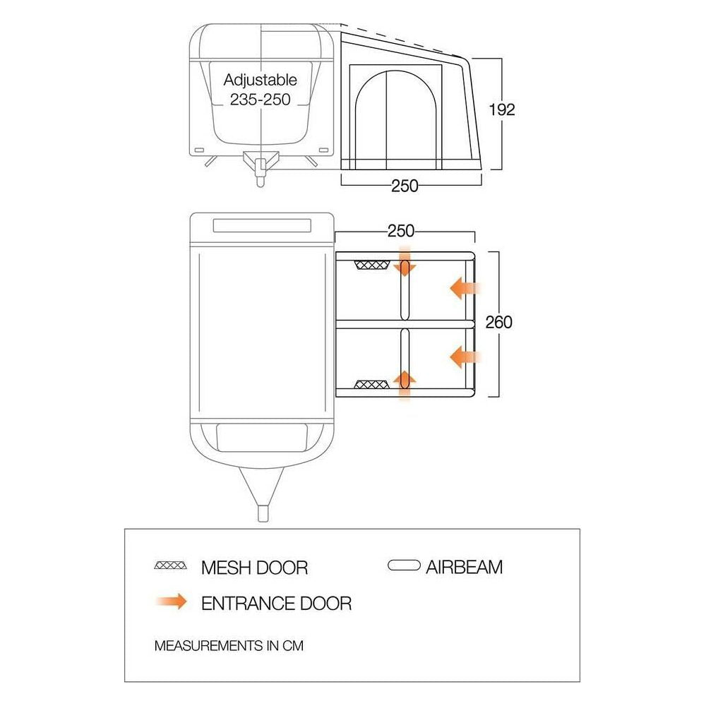 Vango Balletto Air 260 Elements ProShield Caravan Awning