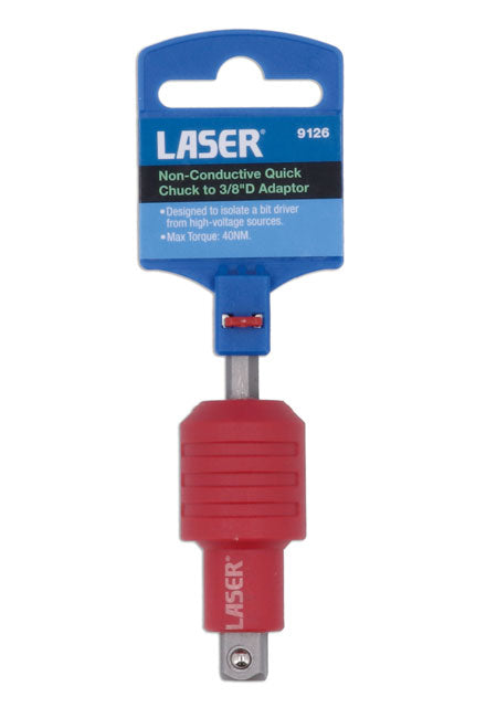 Laser Non-Conductive Insulated Quick Chuck to 3/8"D Adaptor