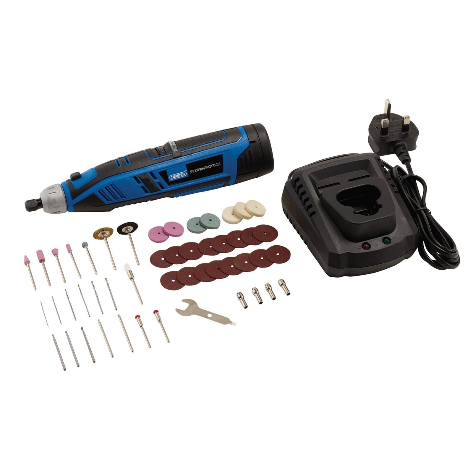 Draper Storm Force 10.8V Power Interchange Rotary Multi-Tool Kit, 1 x 1.5Ah Batt
