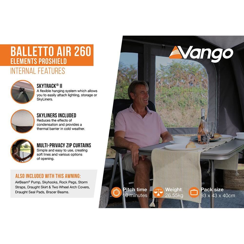 Vango Balletto Air 260 Elements ProShield Caravan Awning
