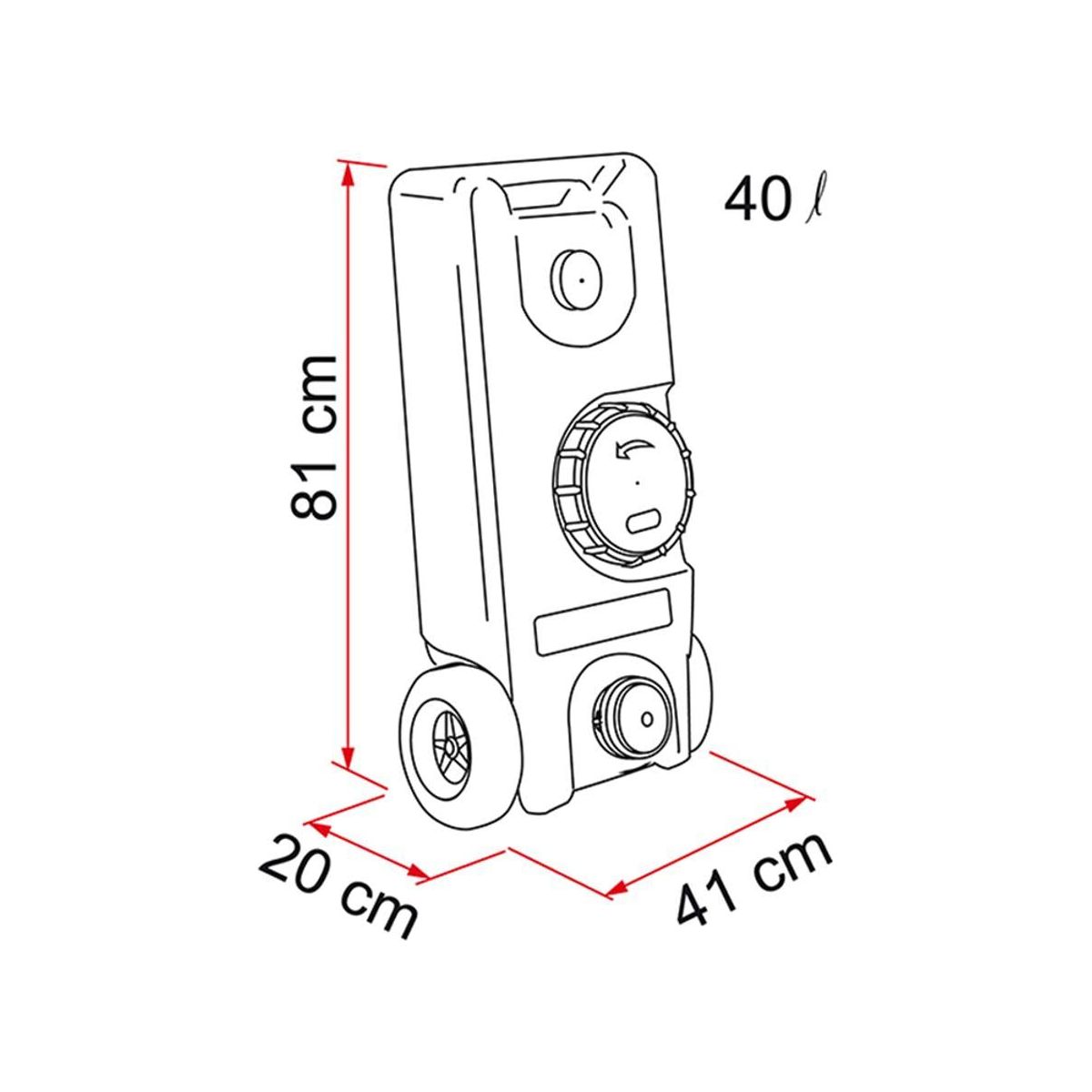 Fiamma Roll-Tank 40F Fresh Water Tank