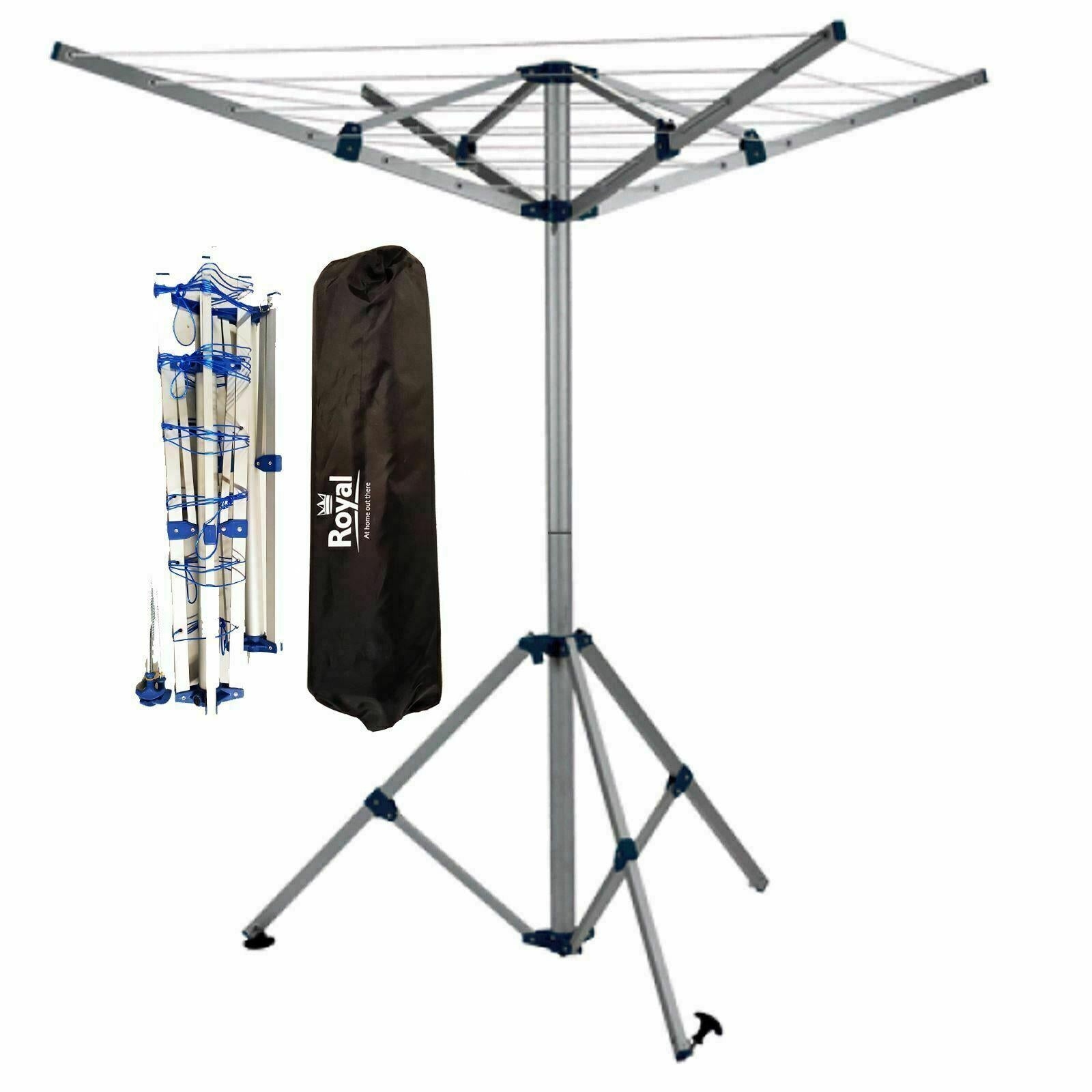Royal Portable Aluminium Clothes Line Camping Caravan Washing Airer Dryer
