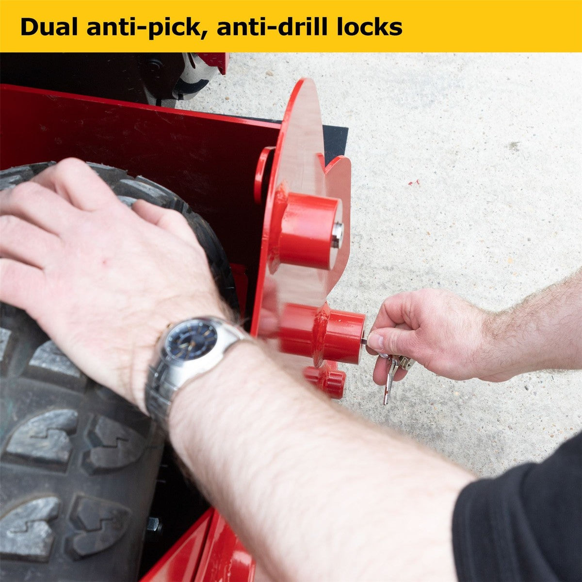 SAS Quad Shield Wheelclamp Xl Size / Lock Keyed Alike