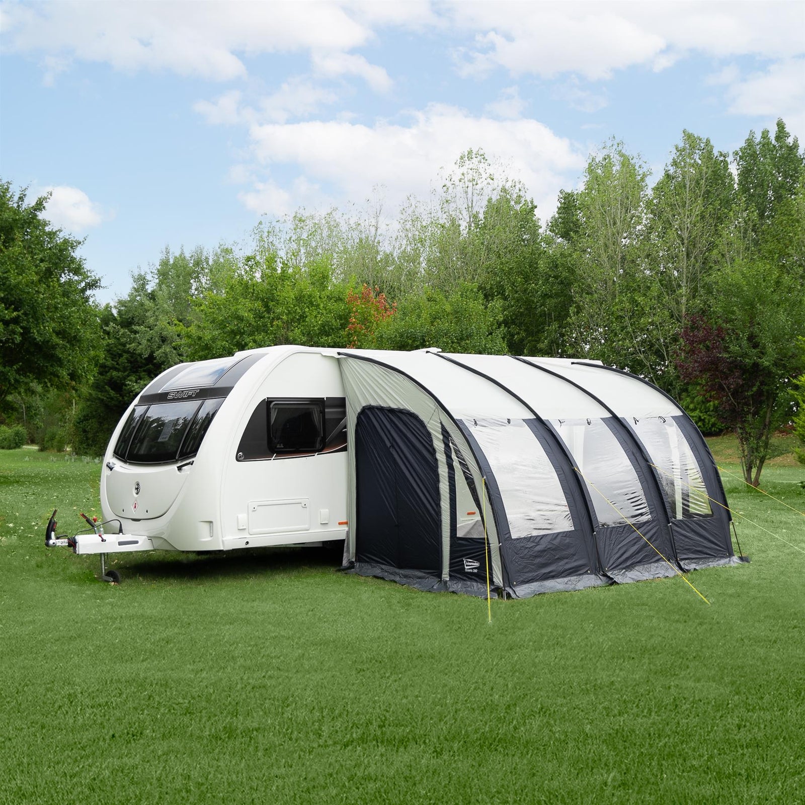 Leisurewize Awning Ontario 390 x 240cm Grey Caravan Camping Easy Assemble