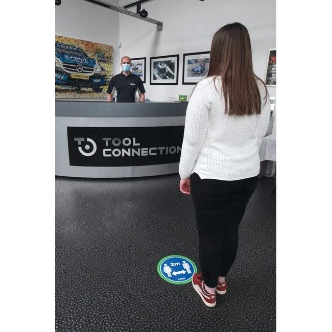 Laser Laser Tools Floor Sticker 2m Distancing 6pc x 2 61701