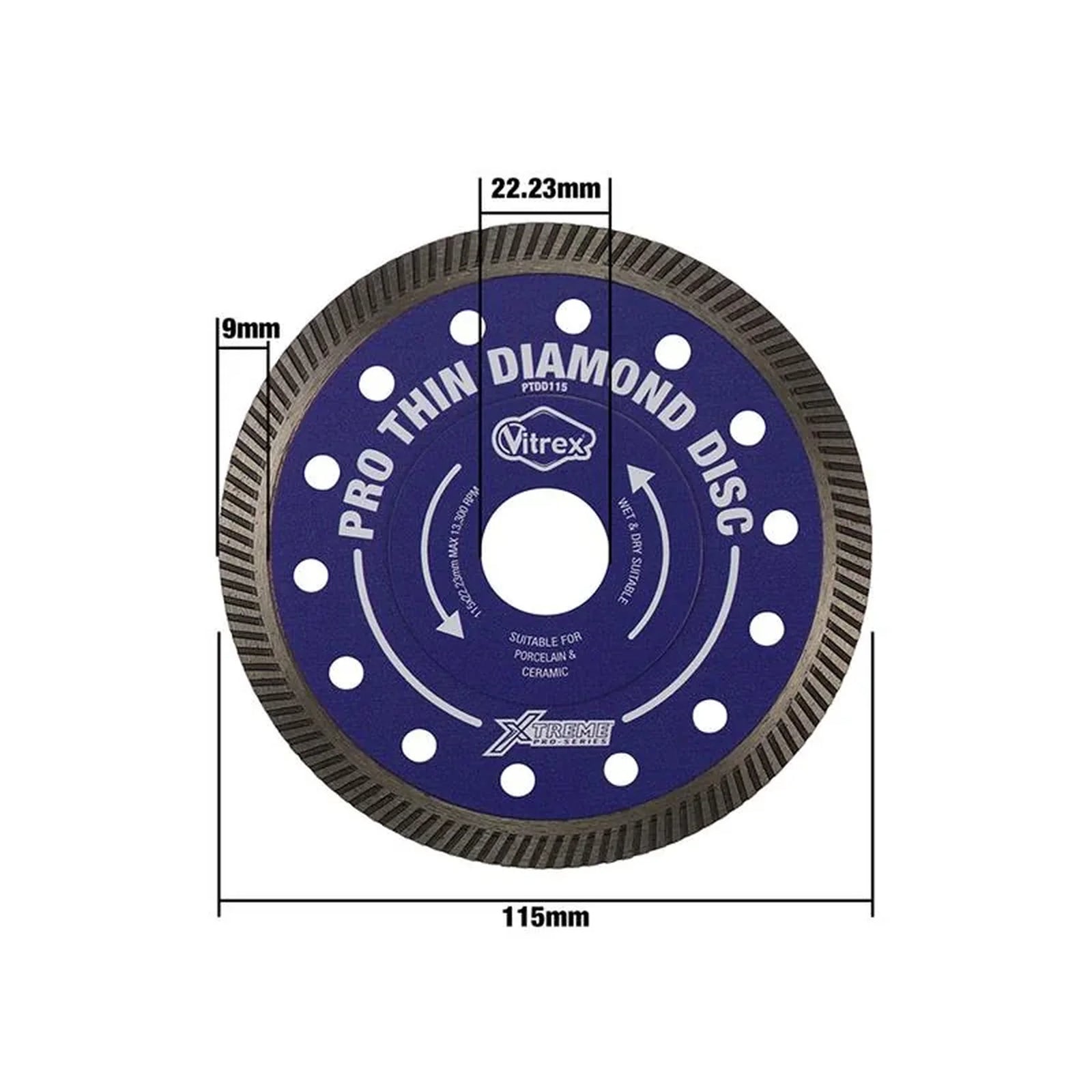 Vitrex Xtreme Pro Thin Diamond Disc 115mm - PTDD115